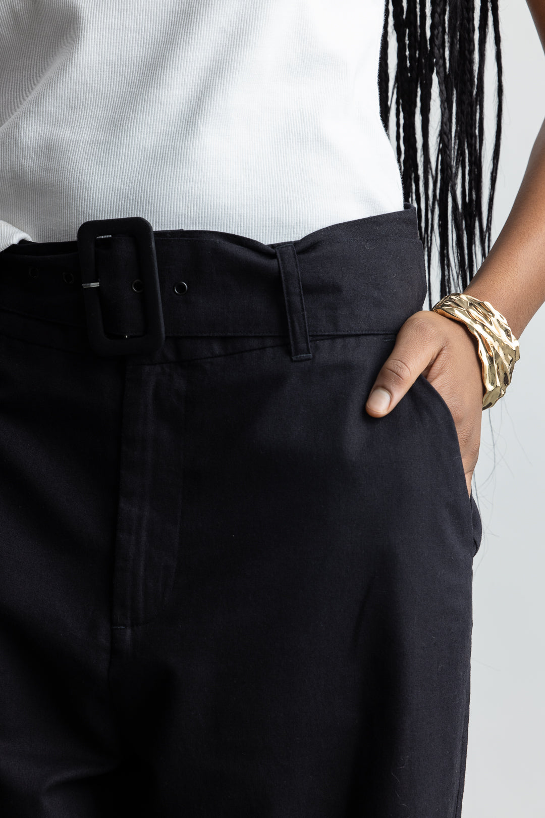 Sienna Tapered Pants _ 167796 _ Black Texture