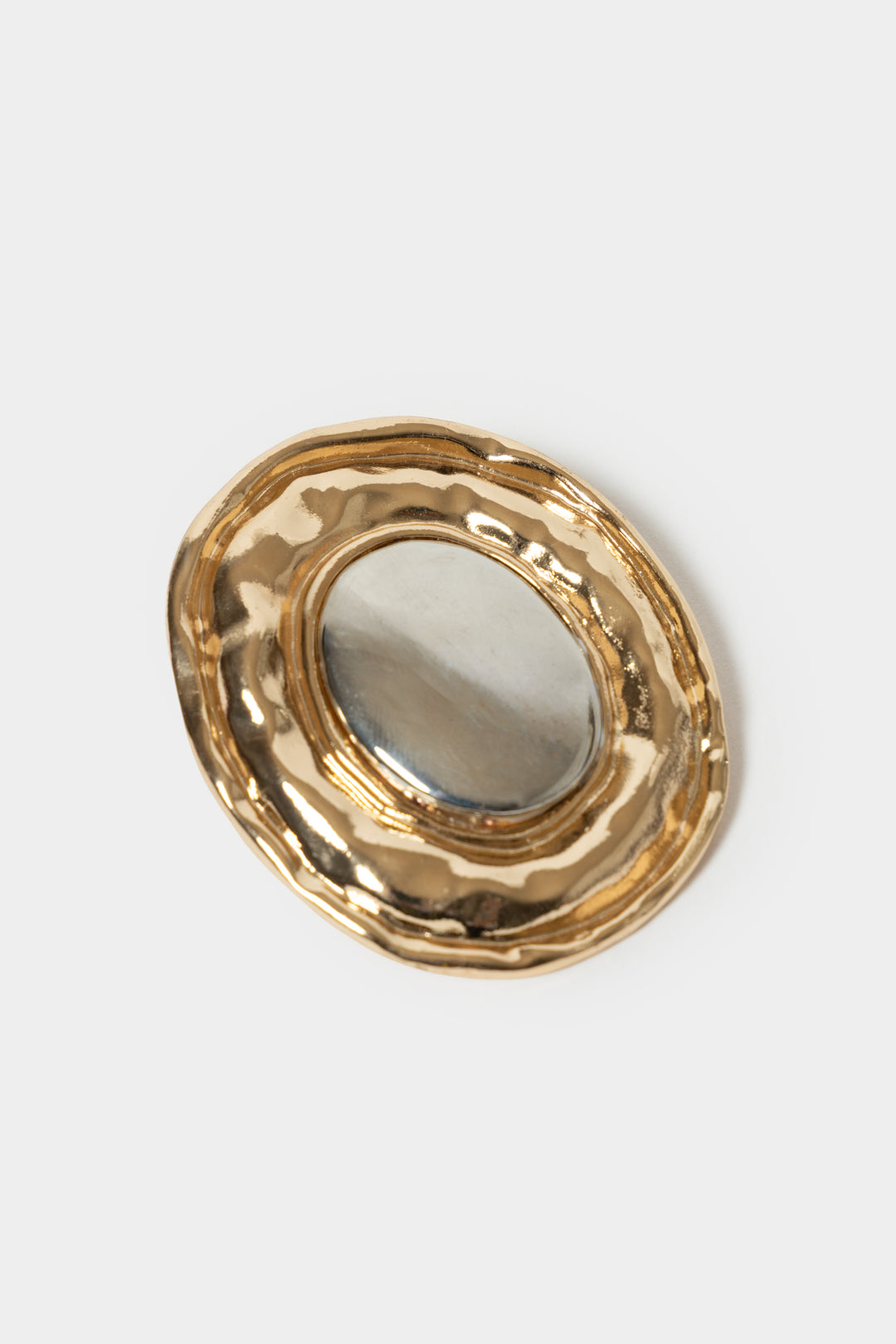 Iva Oval Metal Earrings