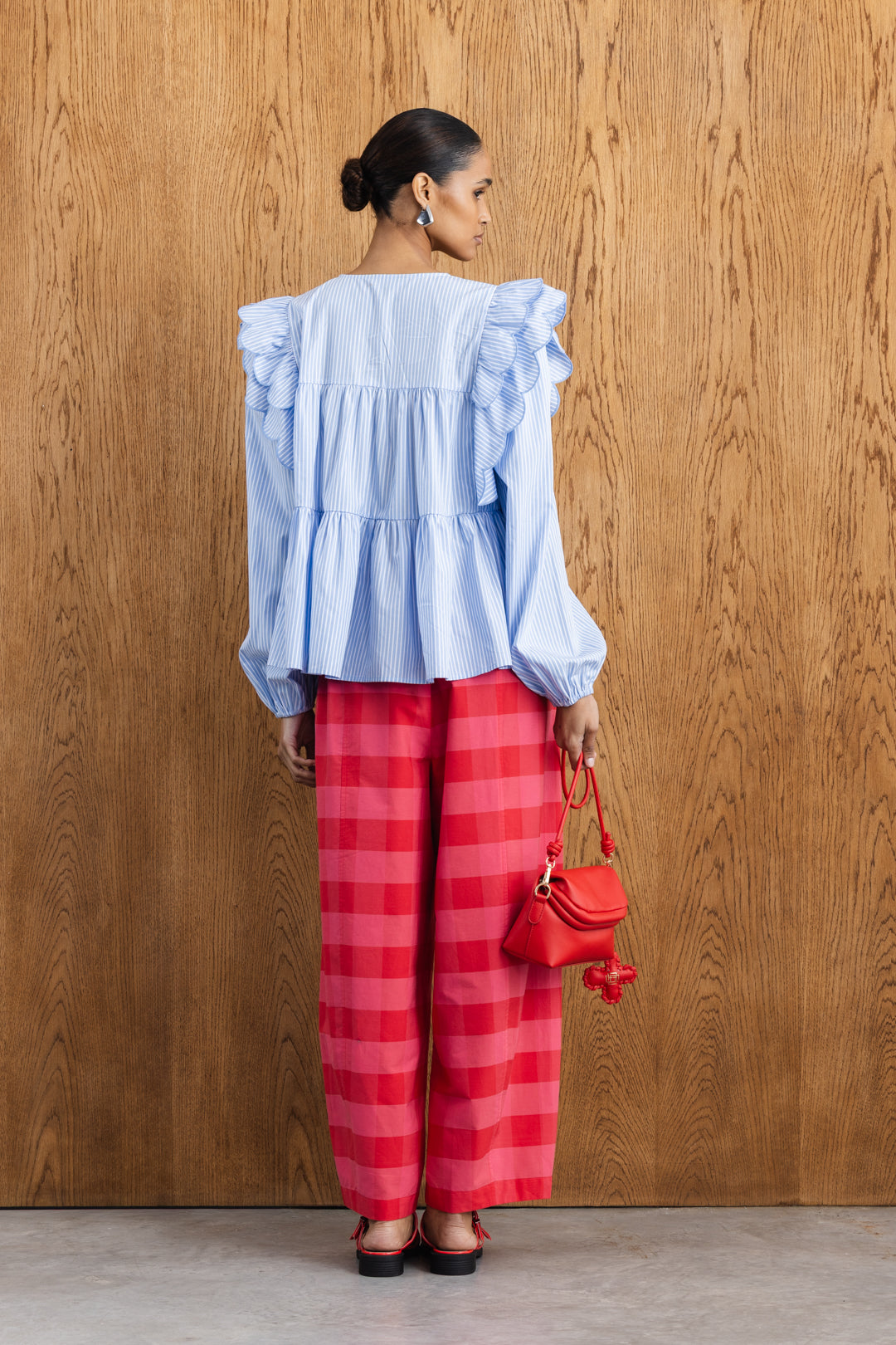 Tulia Frill Stripe Blouse