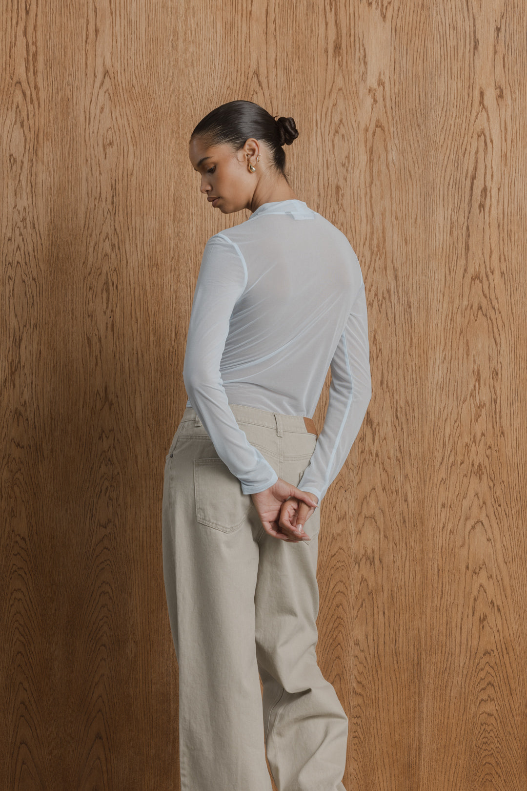 Gabby Mesh Poloneck