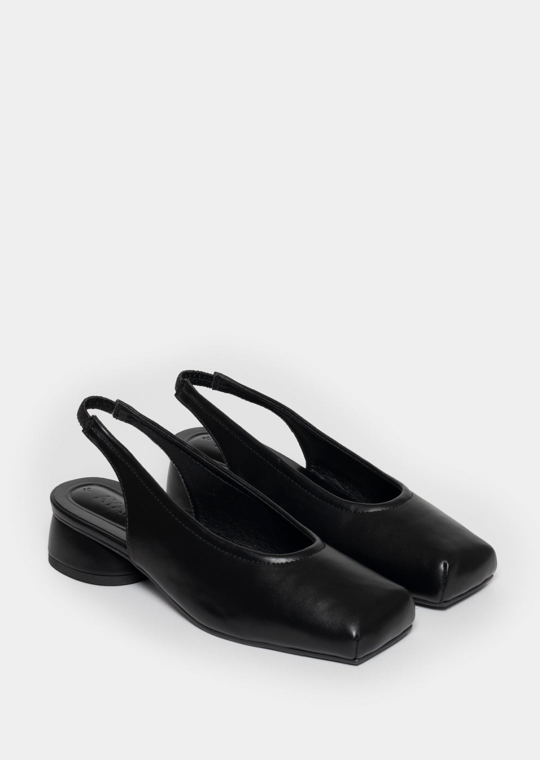 Kiria Square Toe Heel _ 168227 _ Black Texture