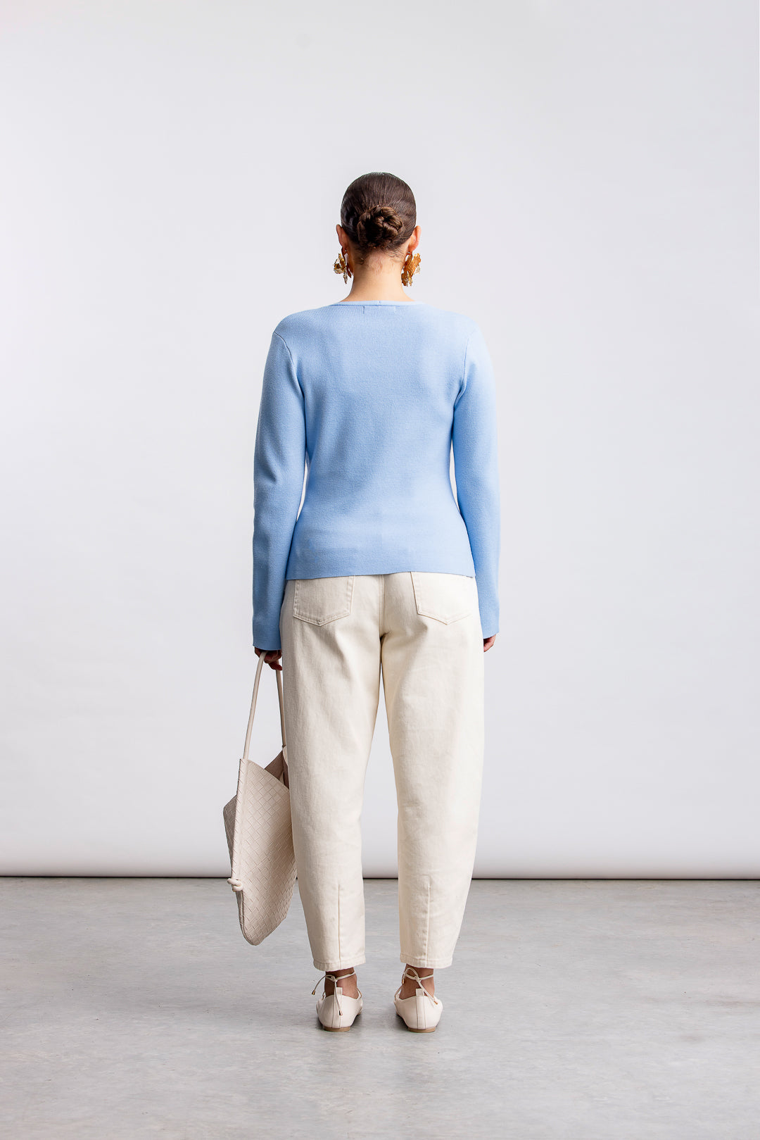 Samantha Cardigan _ 162771 _ Blue Texture