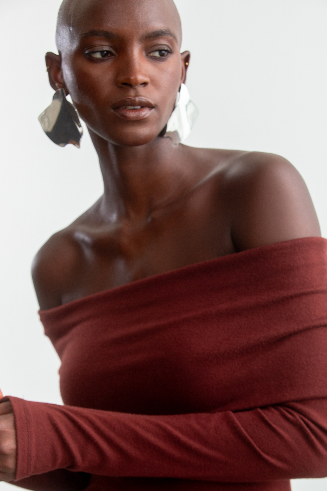 Amelia Bardot Dress _ 157186 _ Chocolate