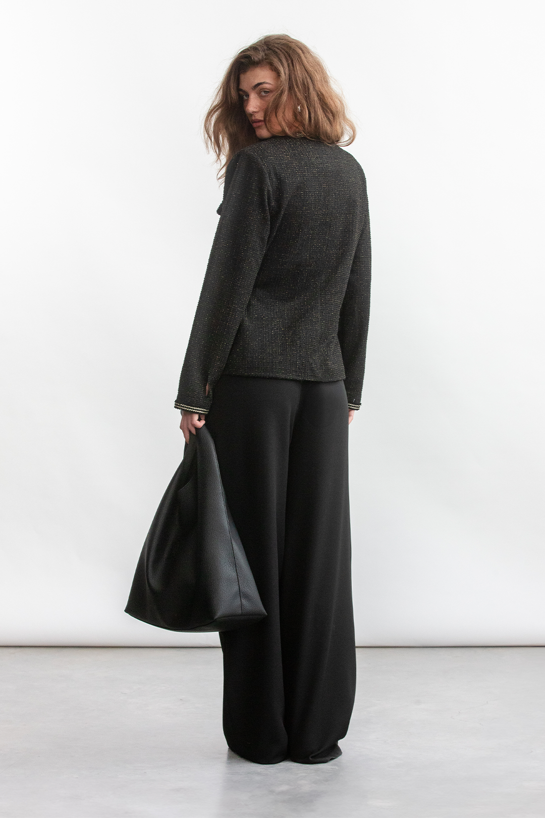 Olivia Boucle Jacket _ 163156 _ Black Texture