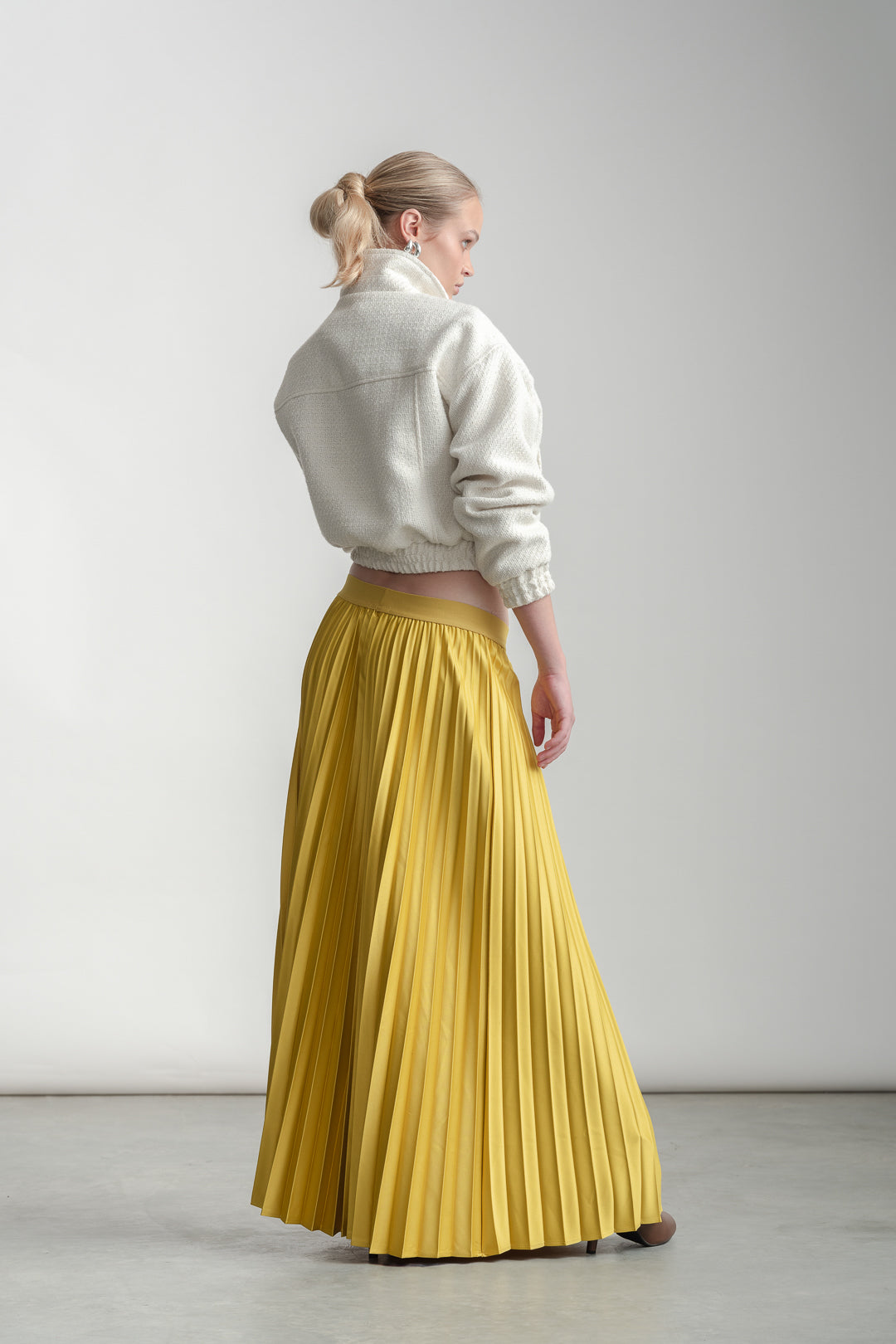 Nova Pleated Skirt _ 159277 _ Yellow