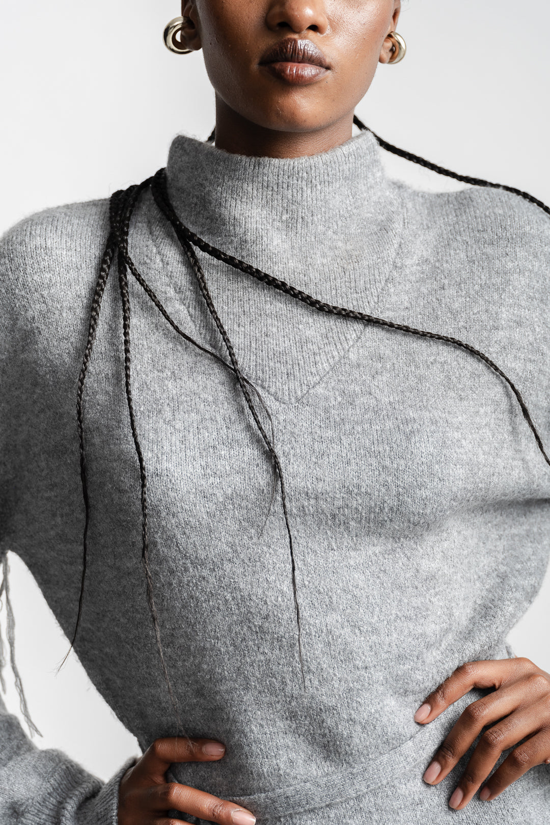 Danica Knitwear Midi _ 161340 _ Grey Mel