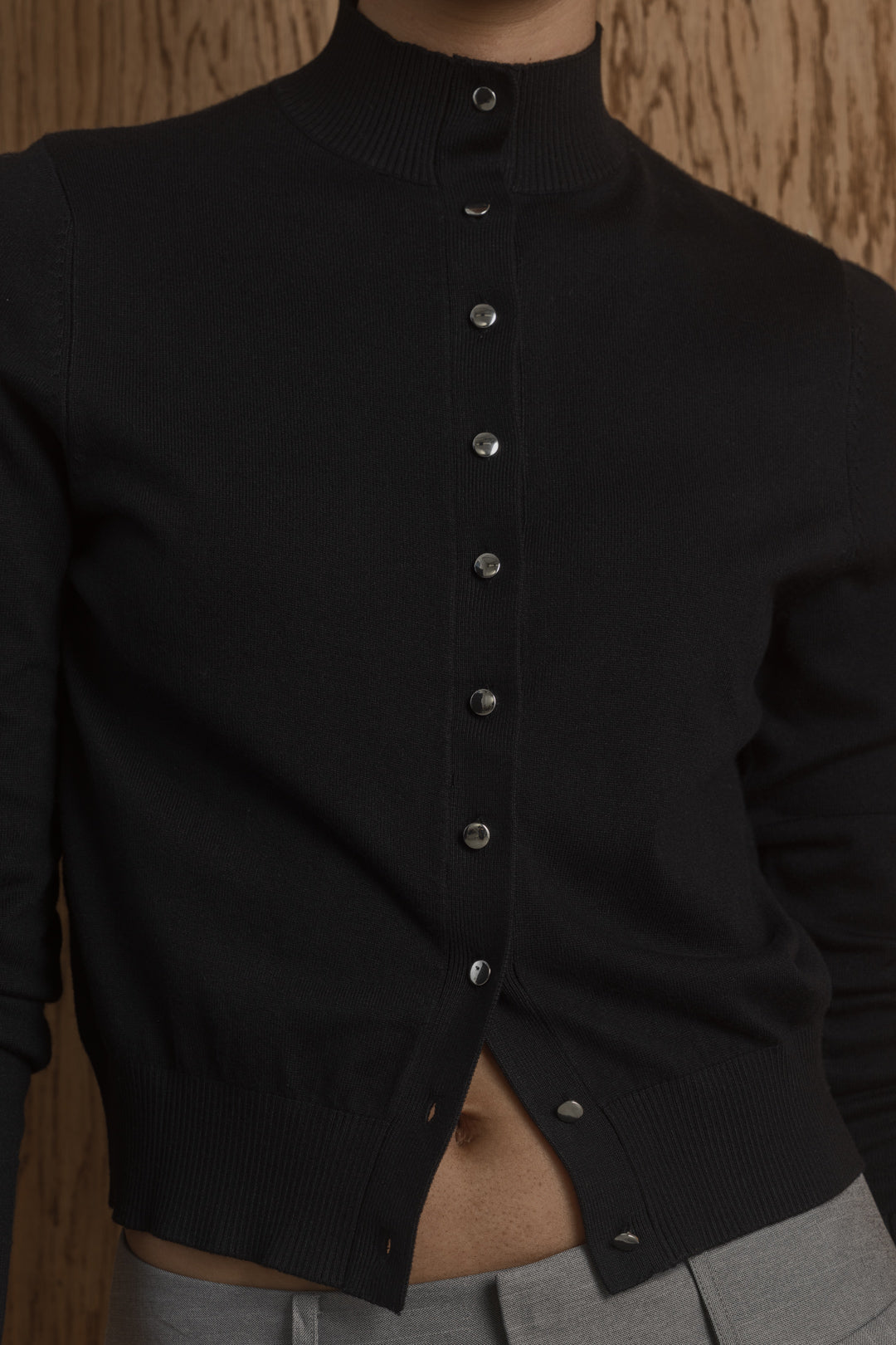 Amani High-Neck Cardigan