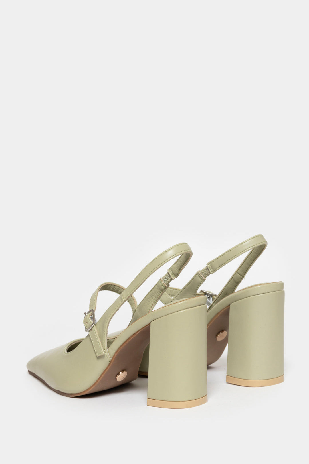 Ms Carver-Brown Pointy Block Heel _ 168084 _ Sage