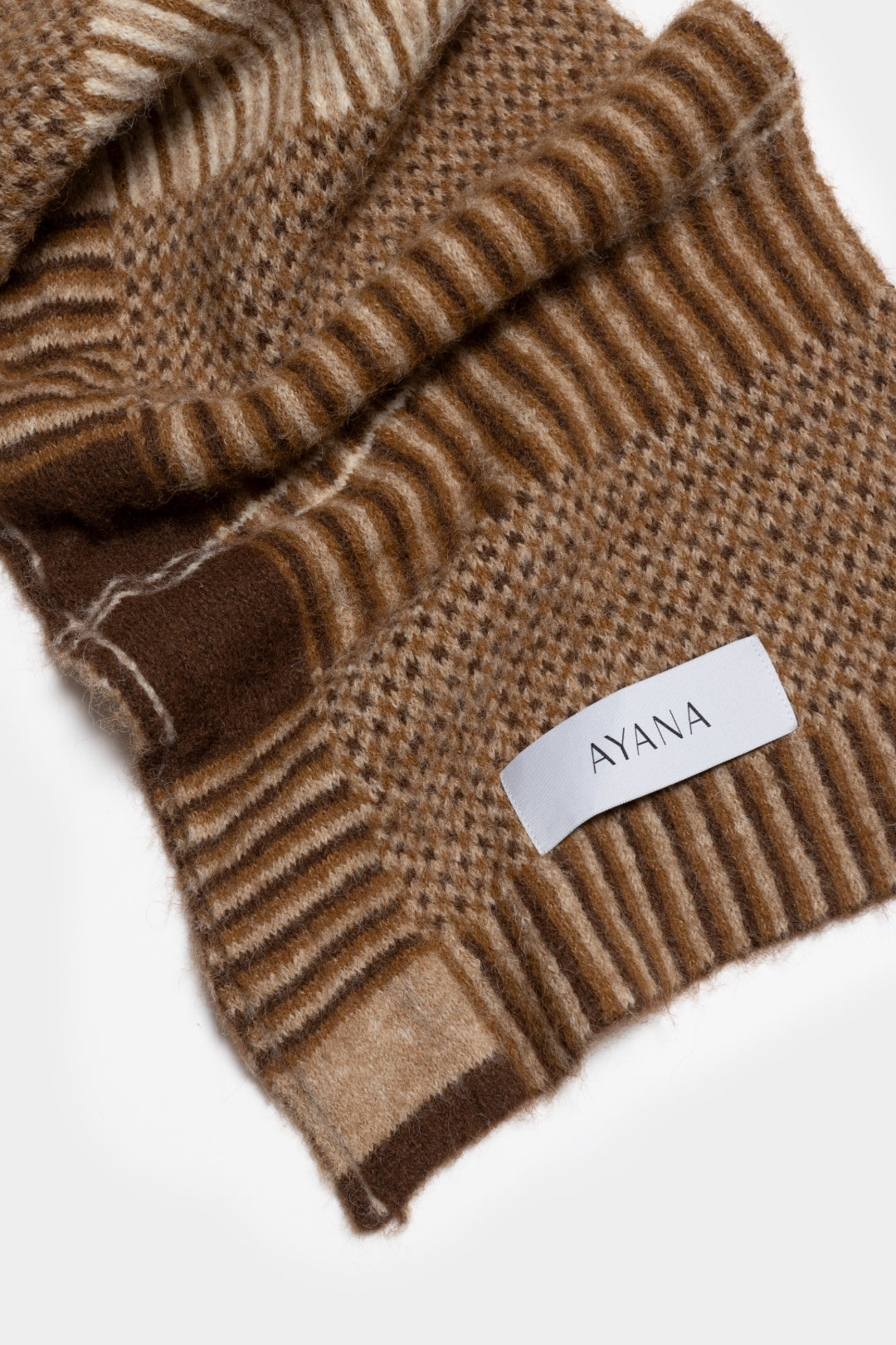 Ally Rib Scarf _ 161847 _ Brown
