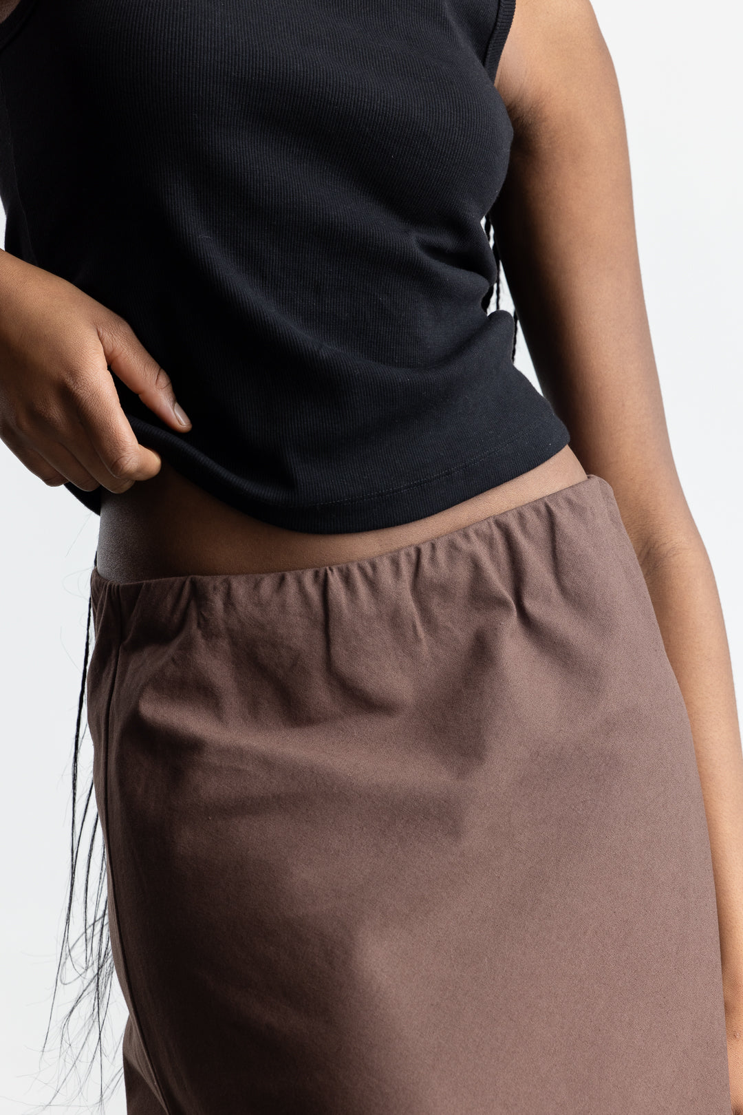 Amanda A-Line Maxi Skirt _ 168008 _ Chocolate