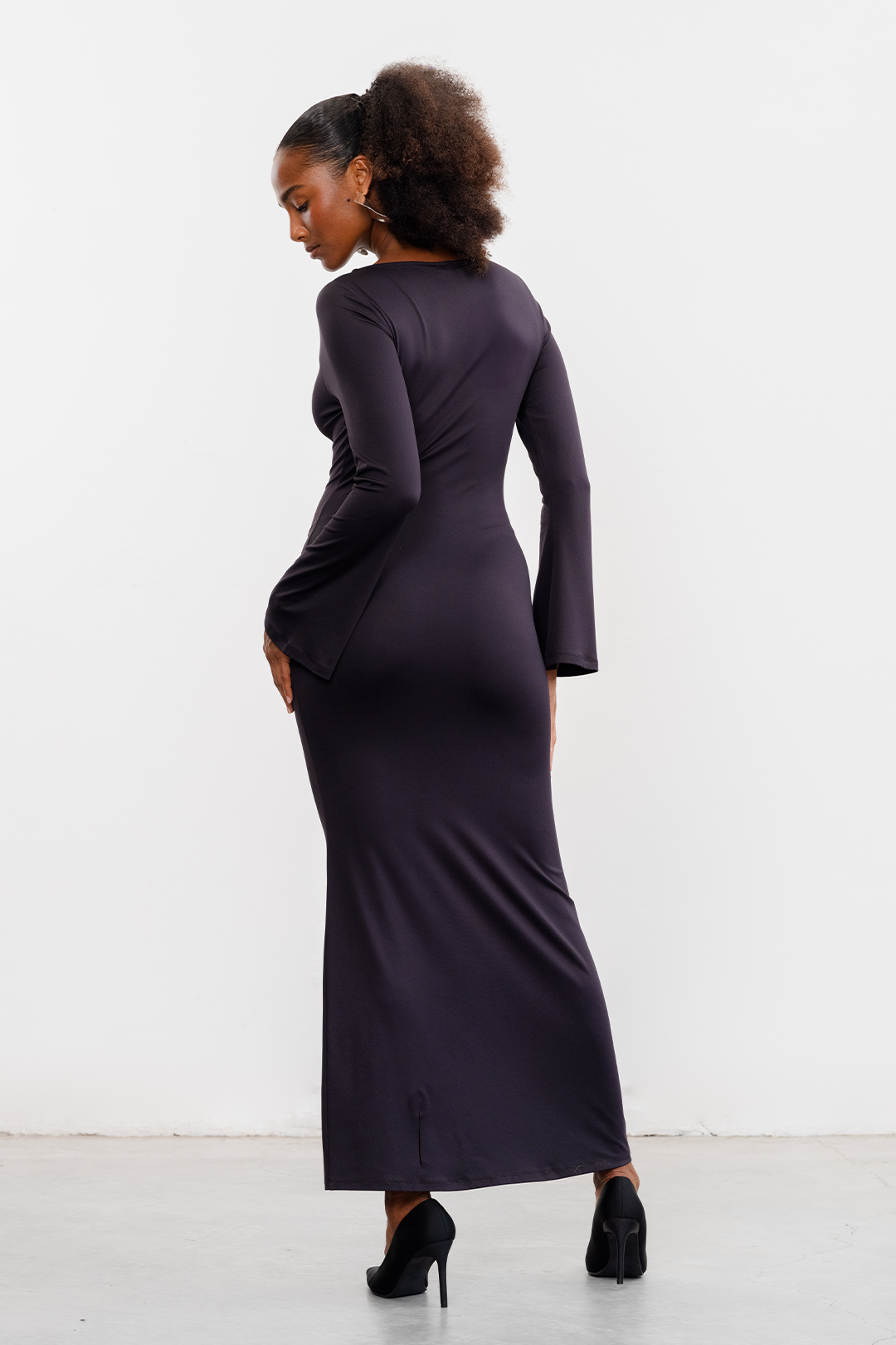 Khloe Long Sleeve Bodycon _ 158541 _ Black Texture