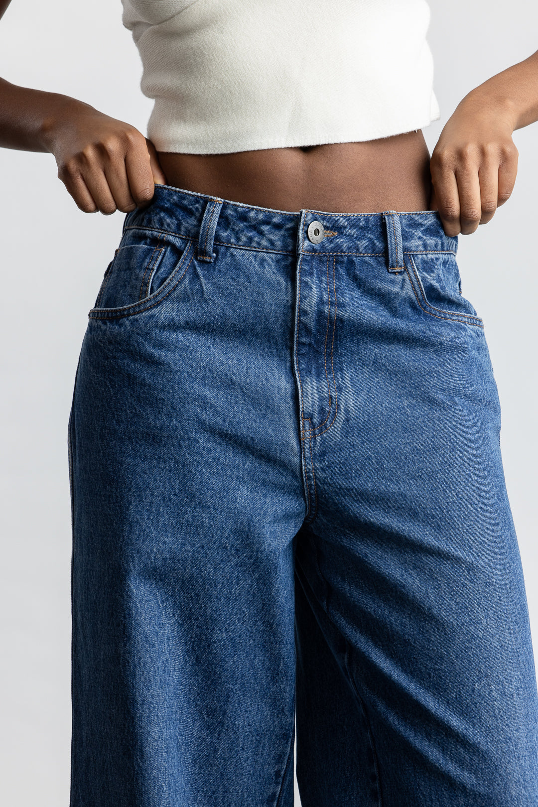 Maya Wide Leg Denim _ 169084 _ Dark Blue