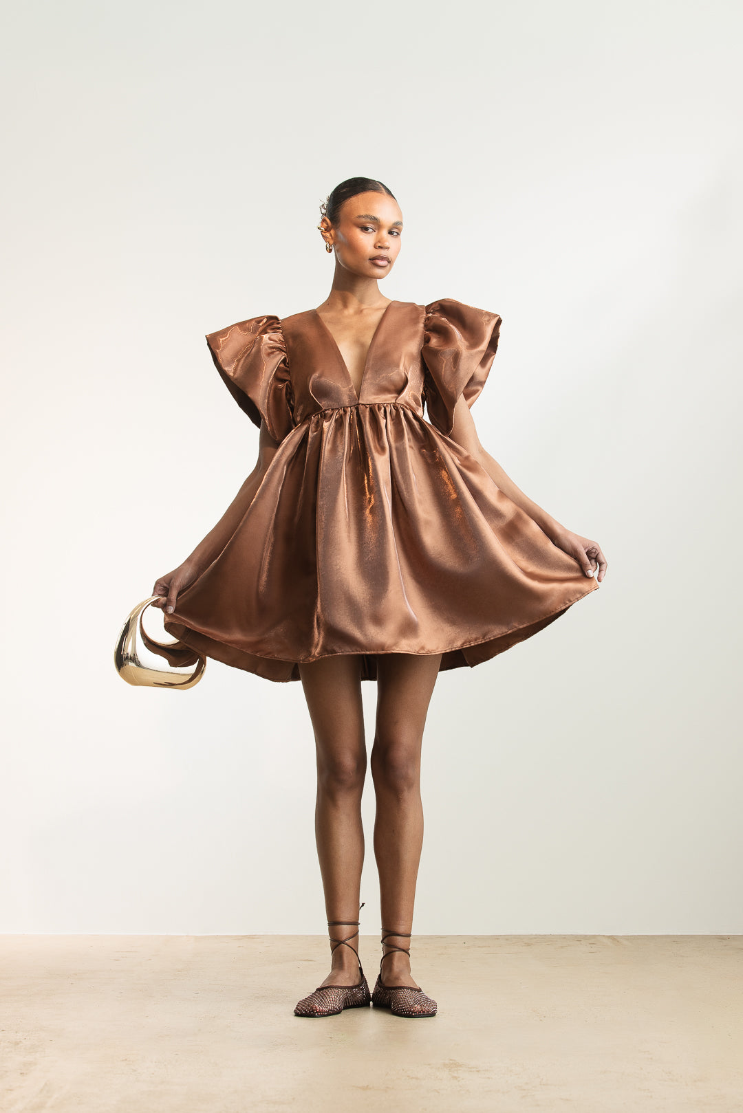 Sharlotte Babydoll Mini Dress – AYANA