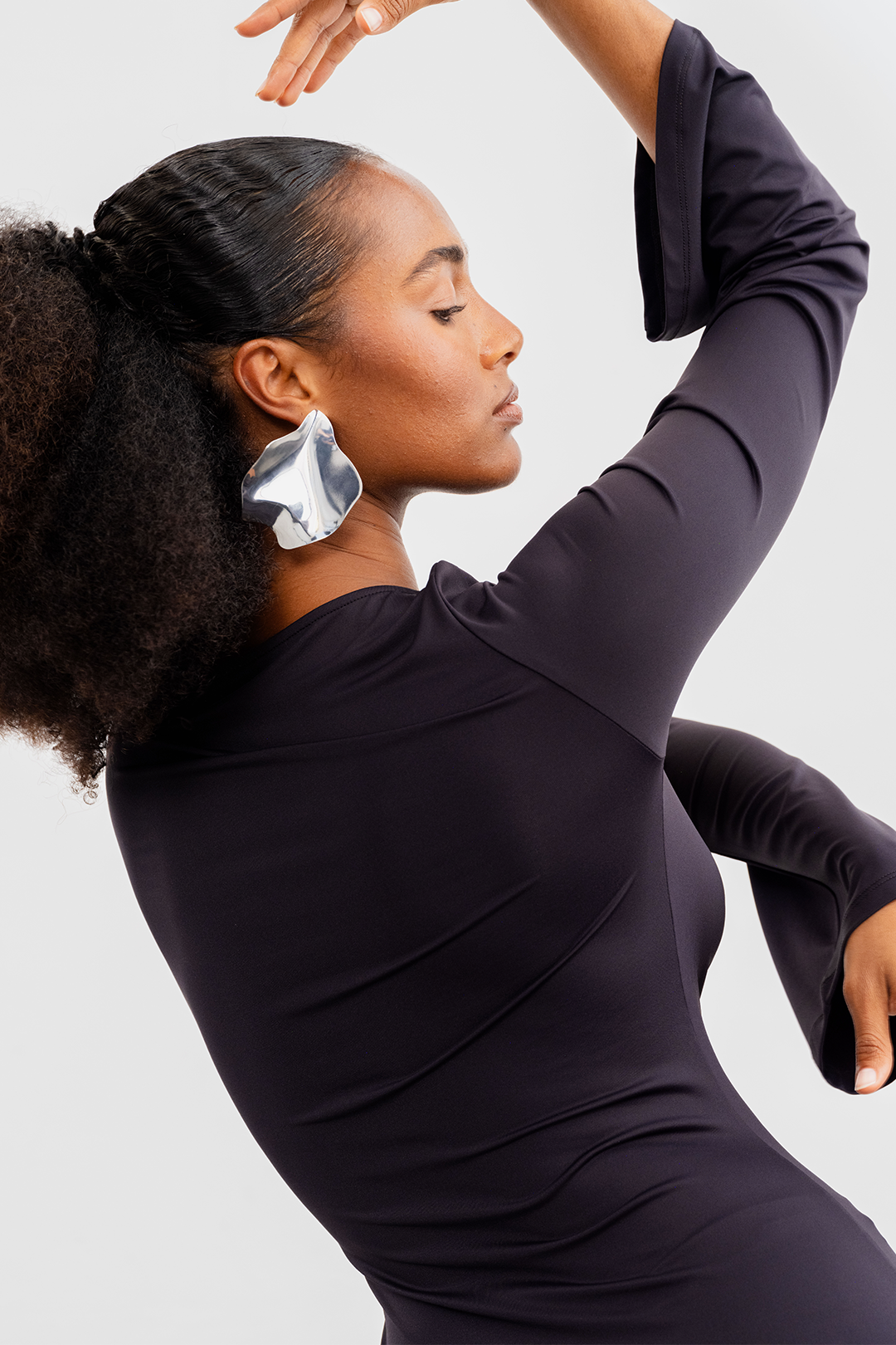 Khloe Long Sleeve Bodycon _ 158541 _ Black Texture
