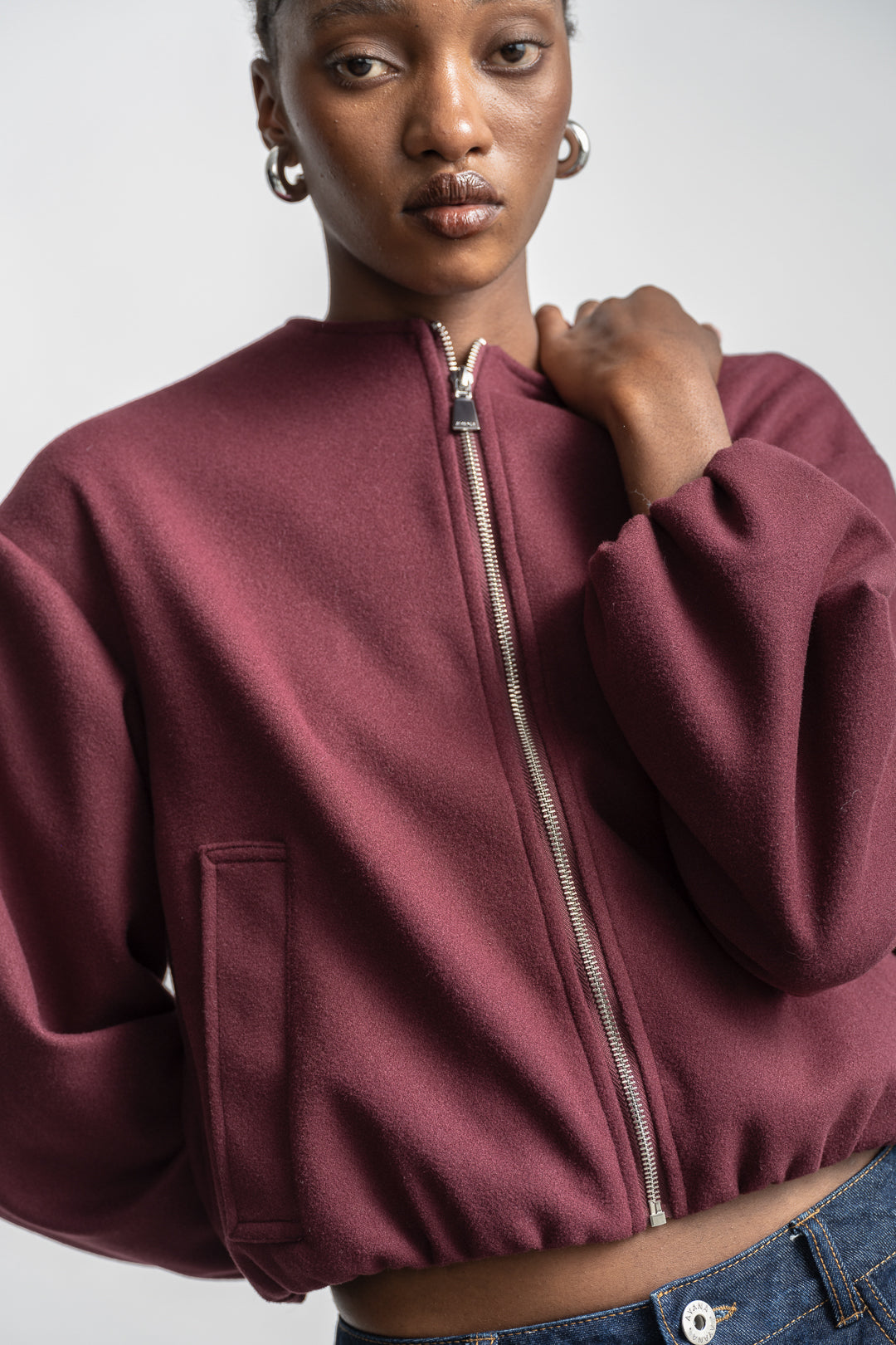 Scarlett Bomber Jacket _ 160136 _ Burgundy