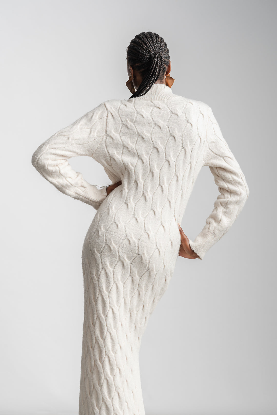Christine Cable Knit Maxi Dress _ 162596 _ Milk