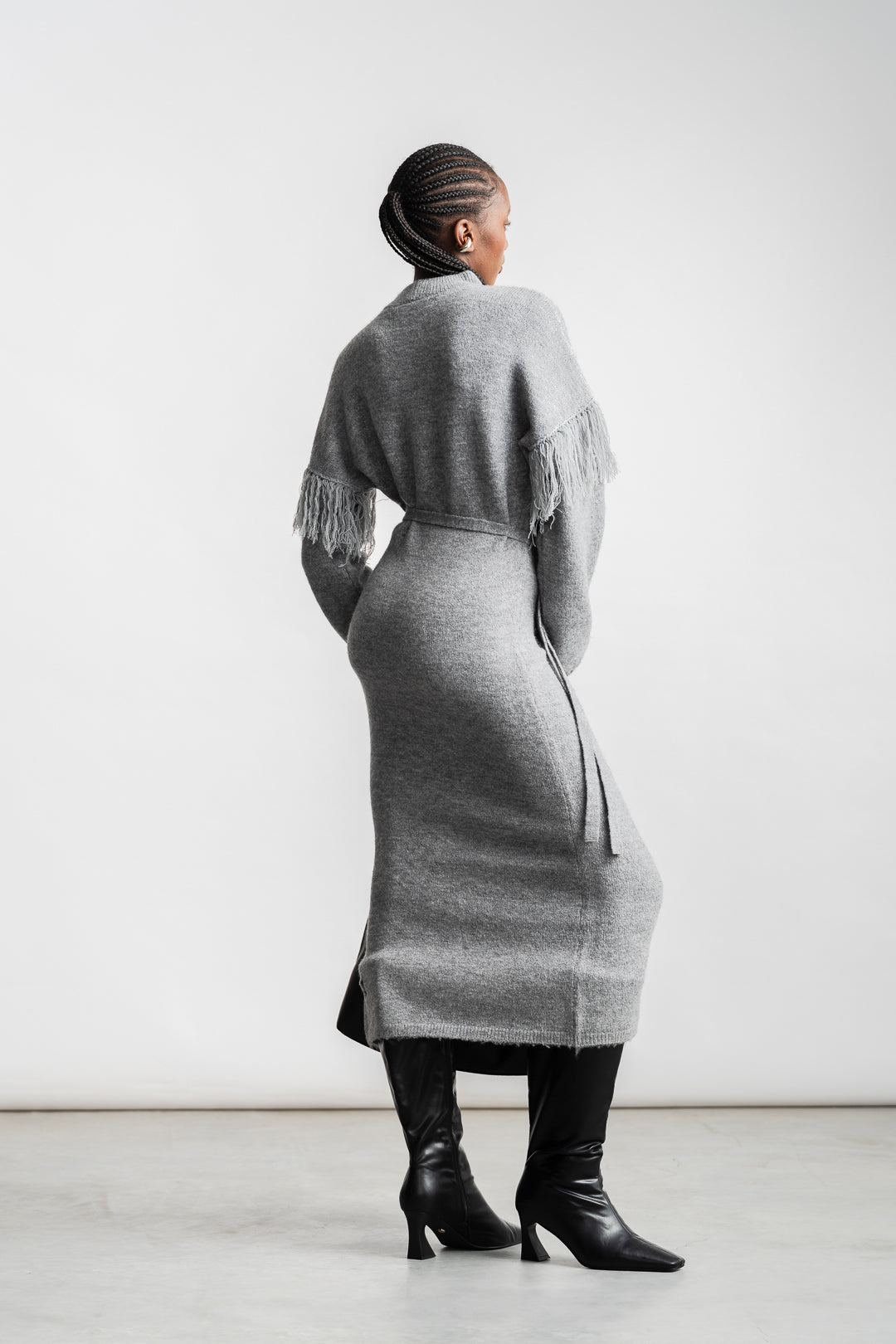 Danica Knitwear Midi _ 161340 _ Grey Mel