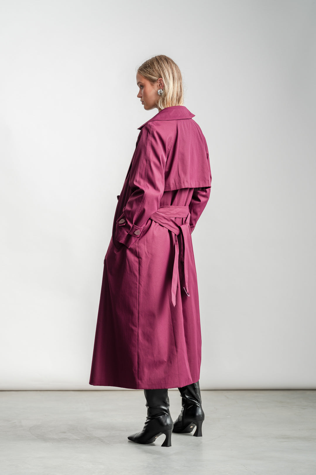 Meg Trench Coat _ 161906 _ Burgundy