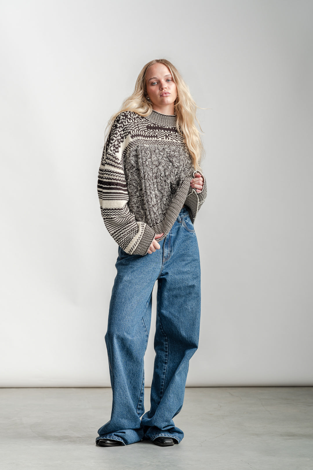 Ruth Chunky Cable Knit Jumper _ 161577 _ Milk