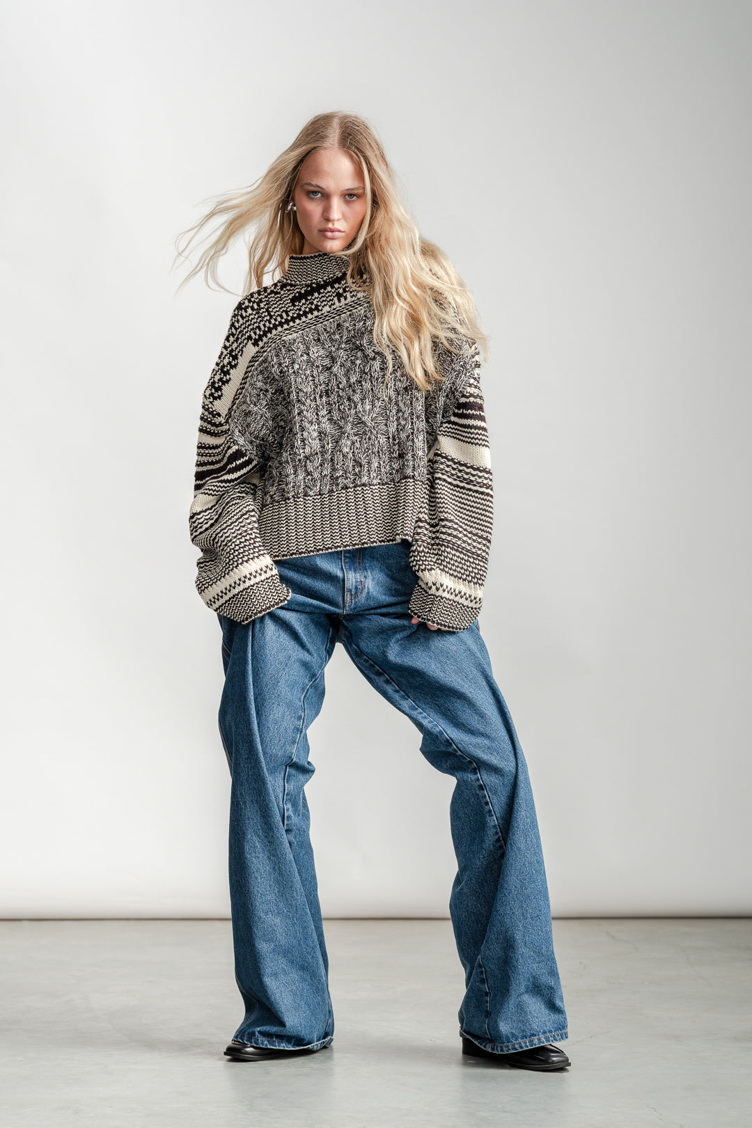 Ruth Chunky Cable Knit Jumper _ 161577 _ Milk