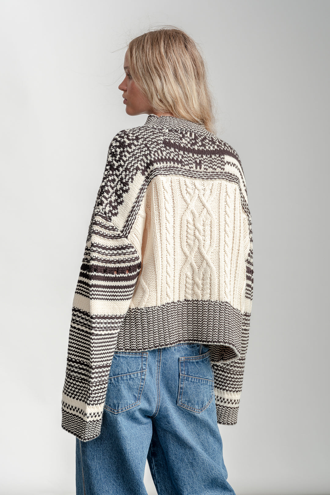 Ruth Chunky Cable Knit Jumper _ 161577 _ Milk