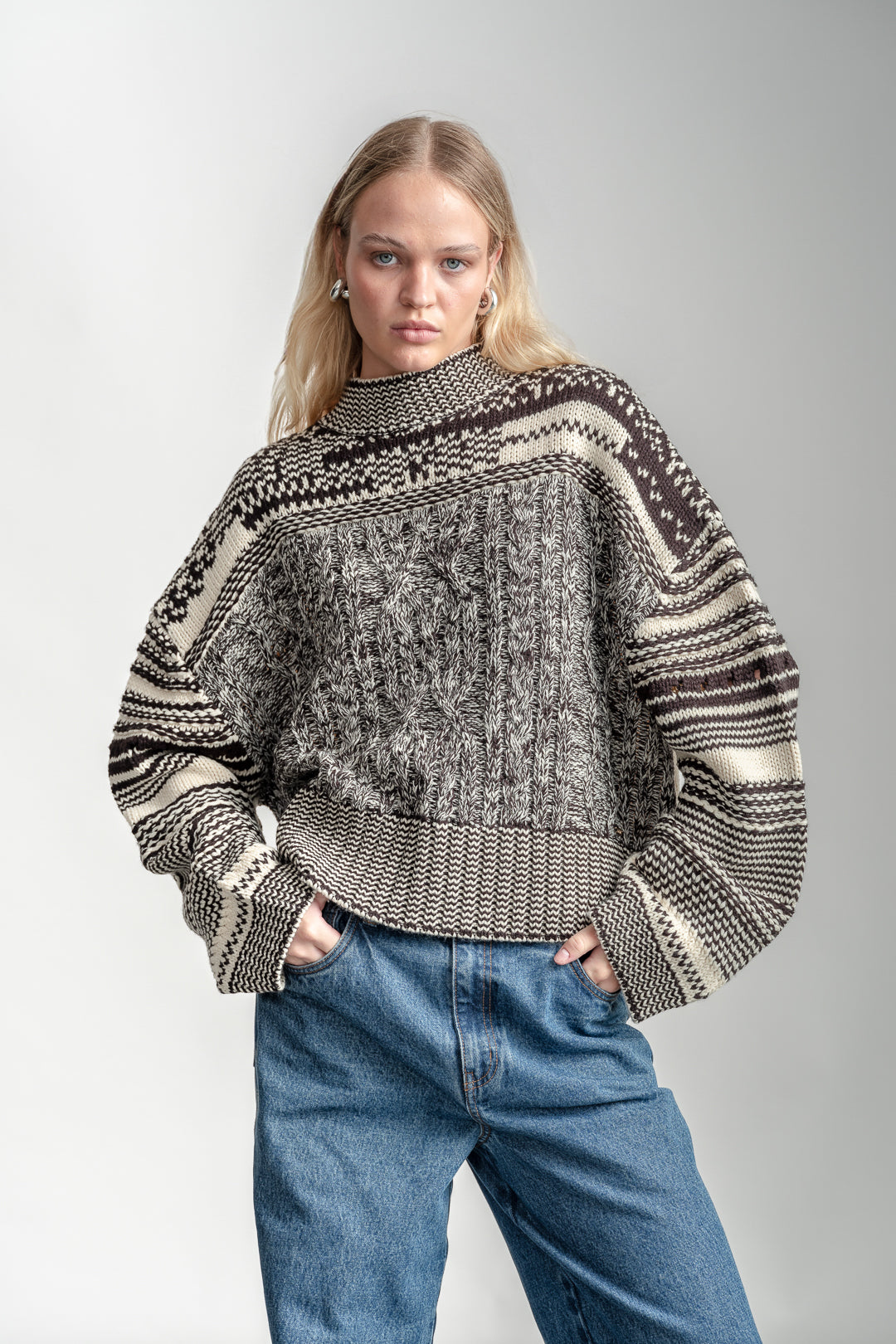 Ruth Chunky Cable Knit Jumper _ 161577 _ Milk