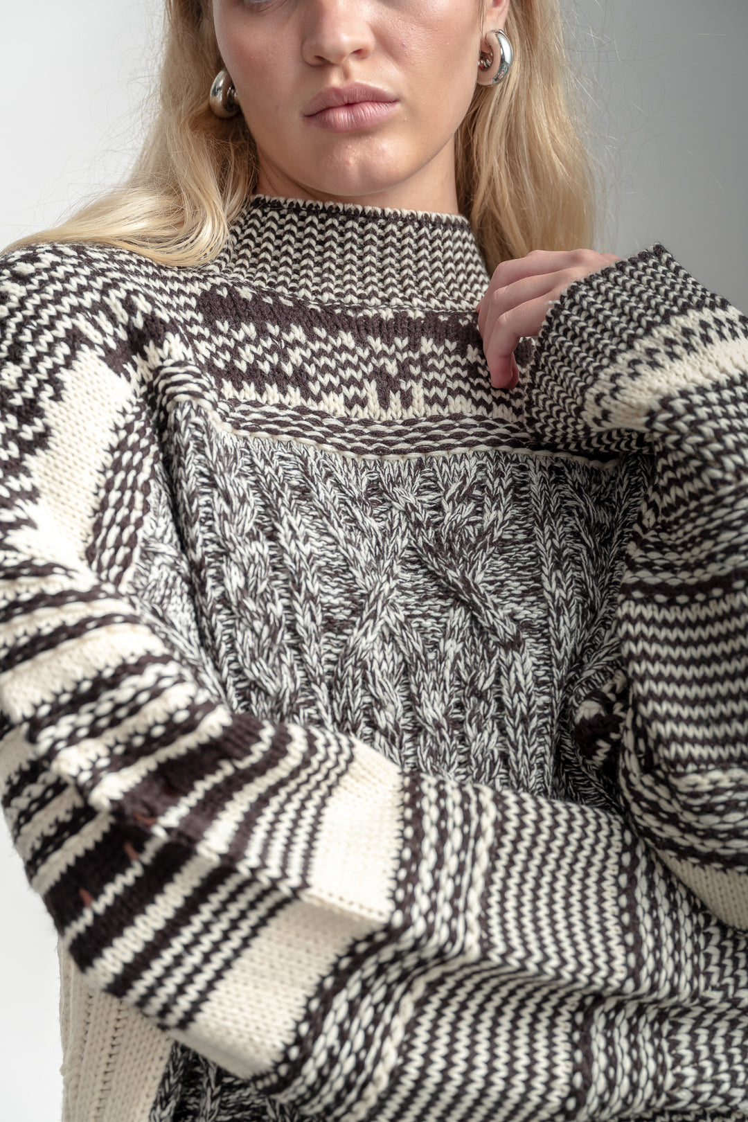 Ruth Chunky Cable Knit Jumper _ 161577 _ Milk