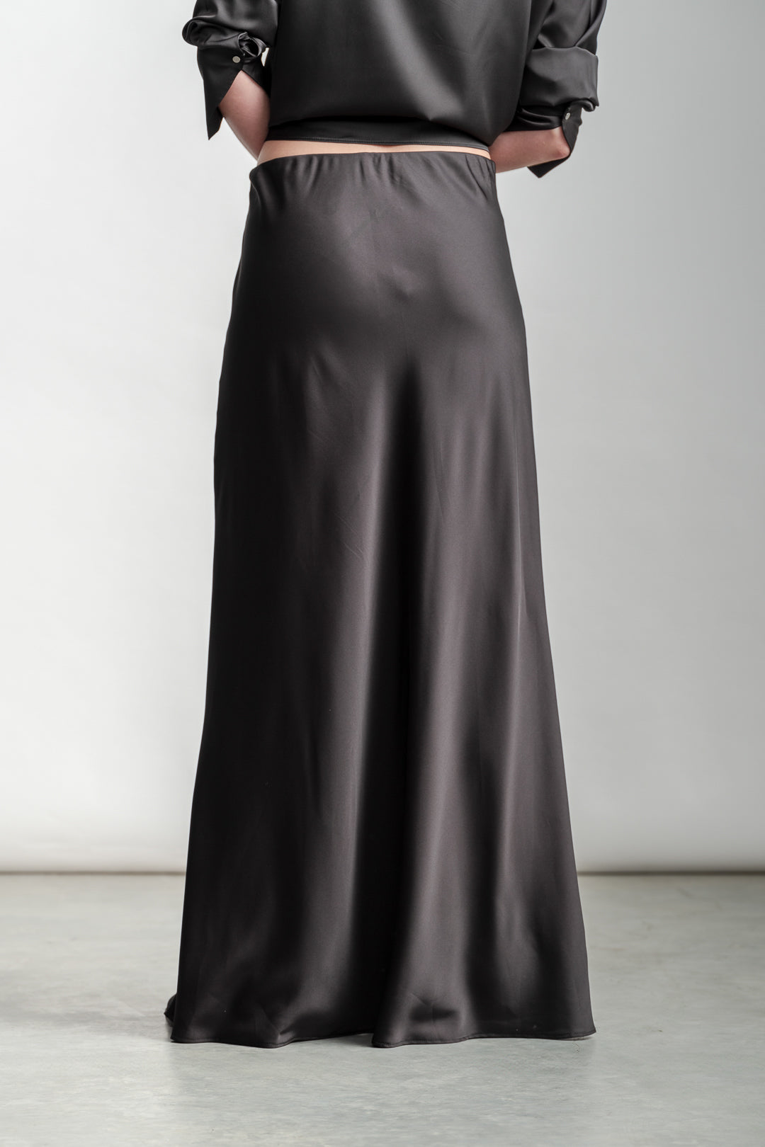 Selena Slip Skirt _ 157595 _ Black Texture