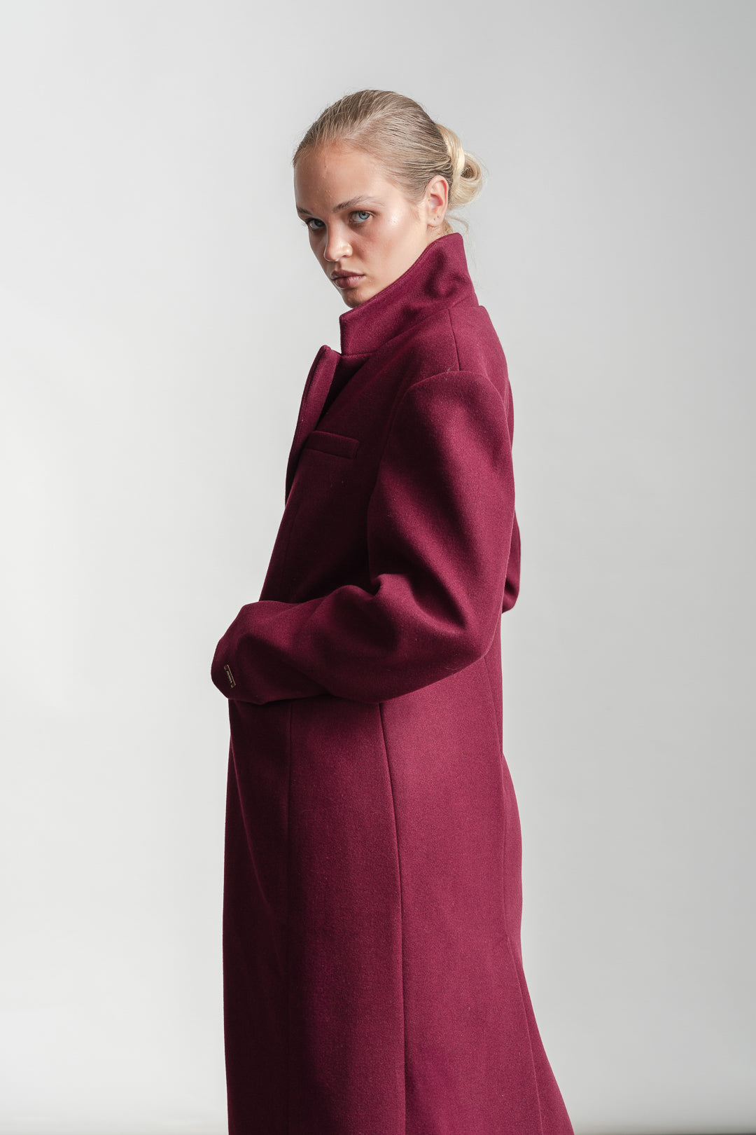 Kyla Duster Coat _ 161281 _ Burgundy