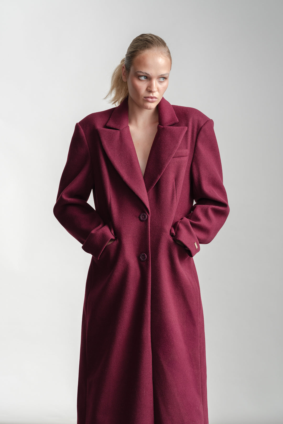 Kyla Duster Coat _ 161281 _ Burgundy