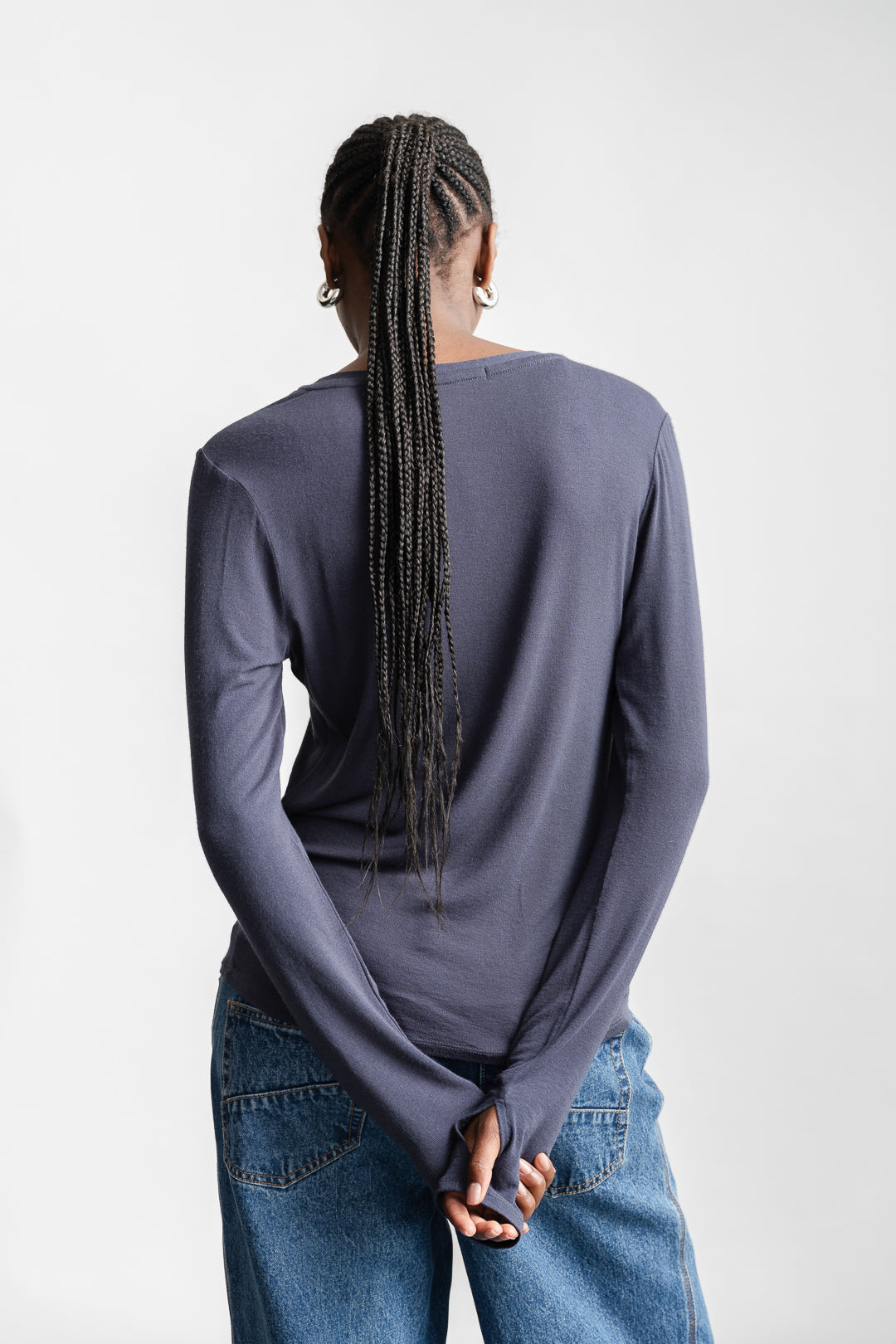 Leah Cut And Sew Layering Top _ 160732 _ Navy