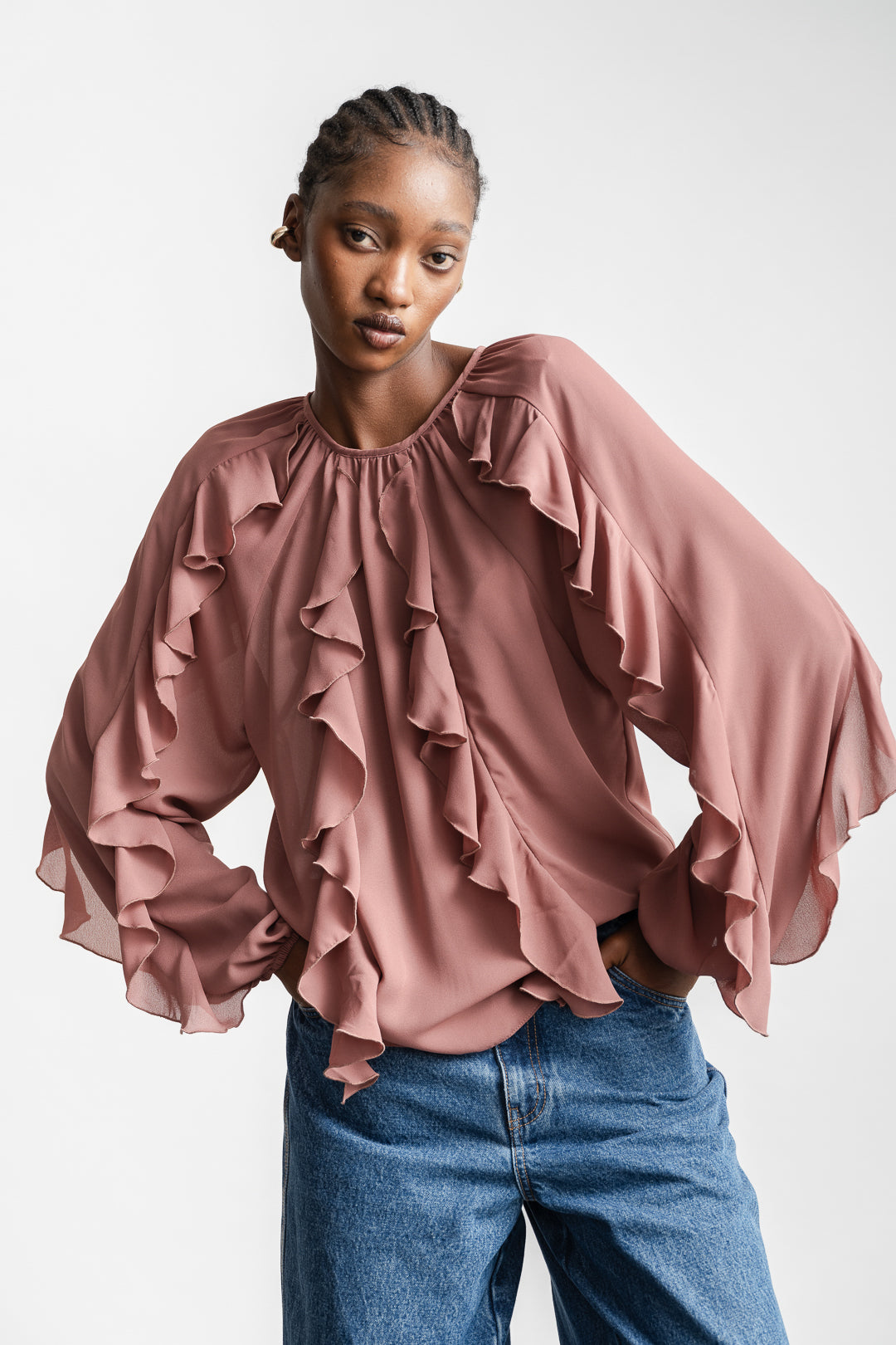 Eli Frill Blouse _ 163839 _ Dusty Pink