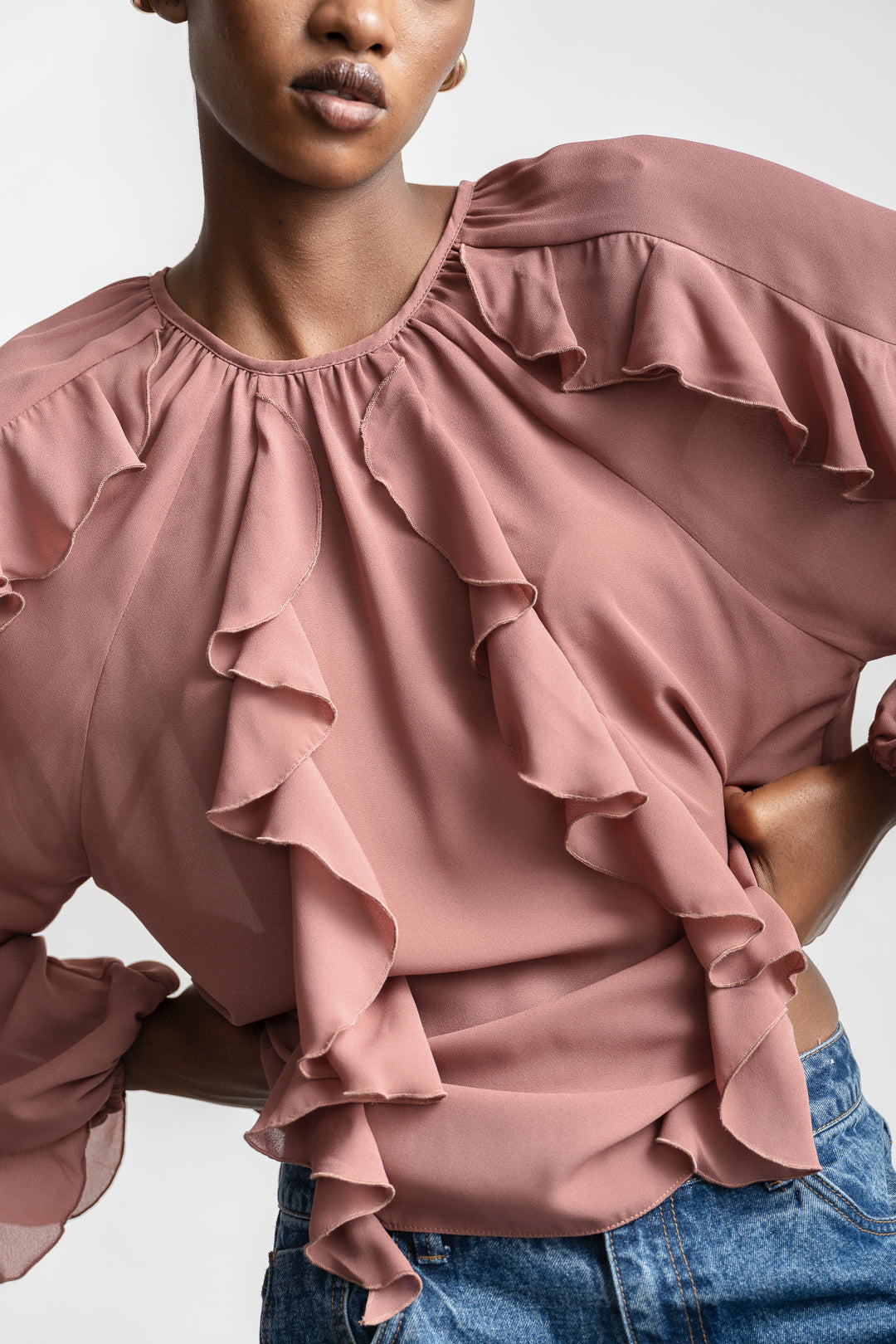 Eli Frill Blouse _ 163839 _ Dusty Pink