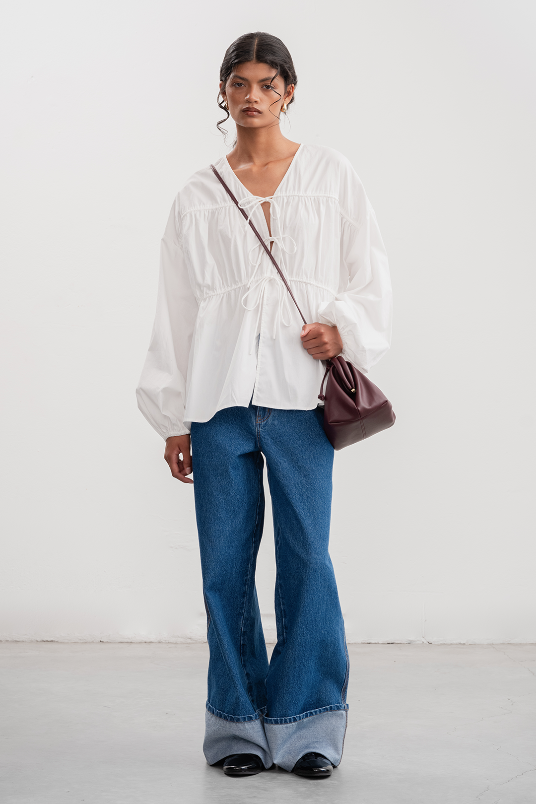 Maya Wide Leg Denim _ 169084 _ Dark Blue