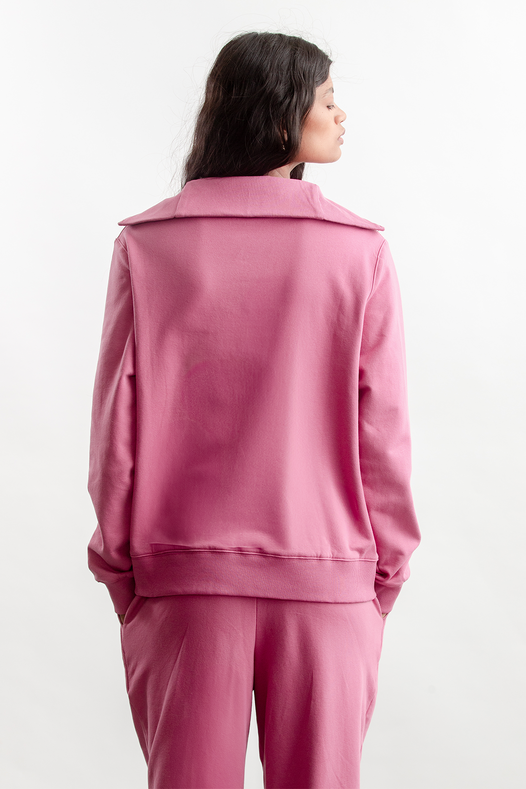 Catherine 1/4 Zip Sweatshirt _ 162869 _ Dusty Pink