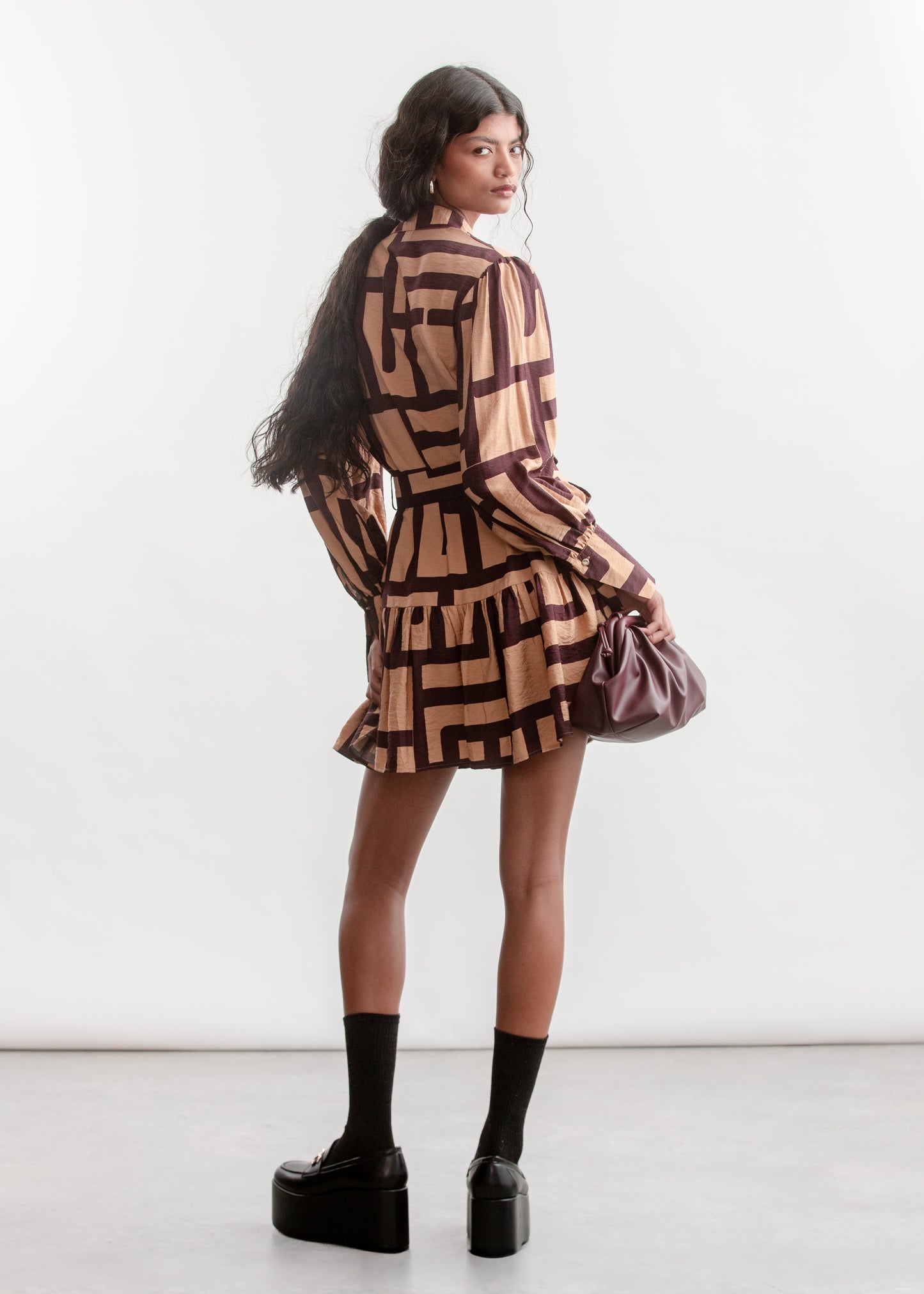 Jami Shirt Dress _ 157662 _ Brown