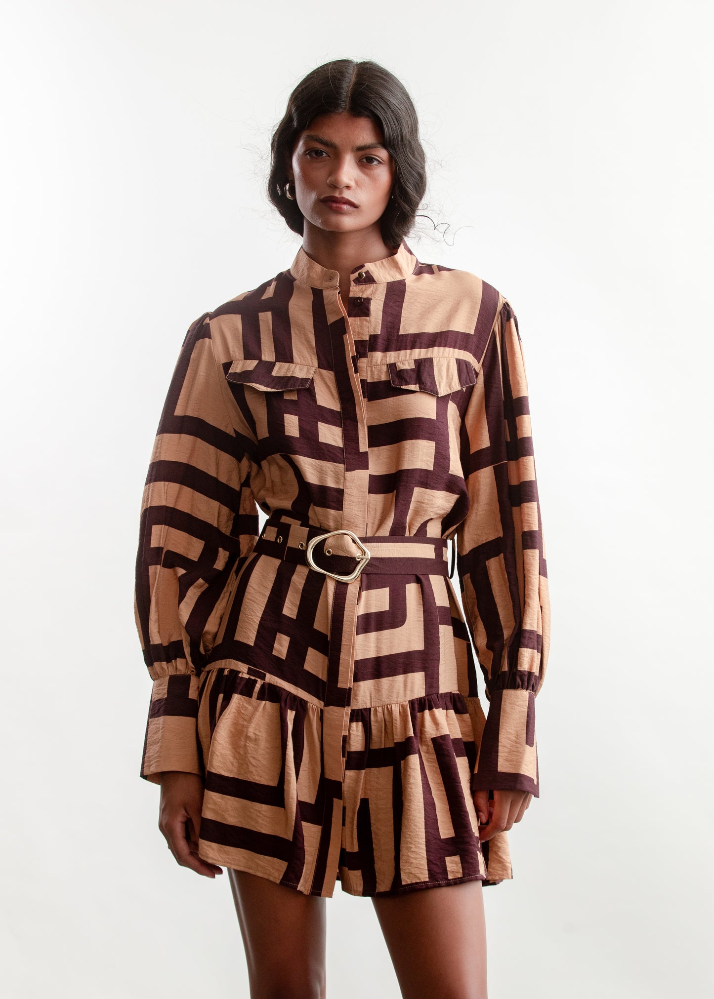 Jami Shirt Dress _ 157662 _ Brown