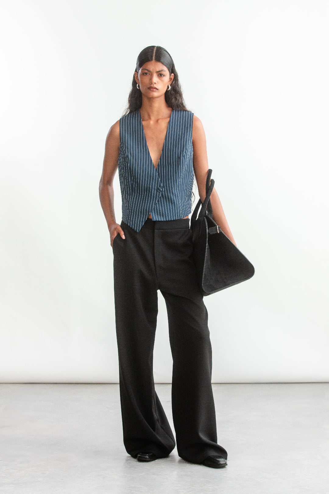 Jane Waist Coat _ 159375 _ Navy