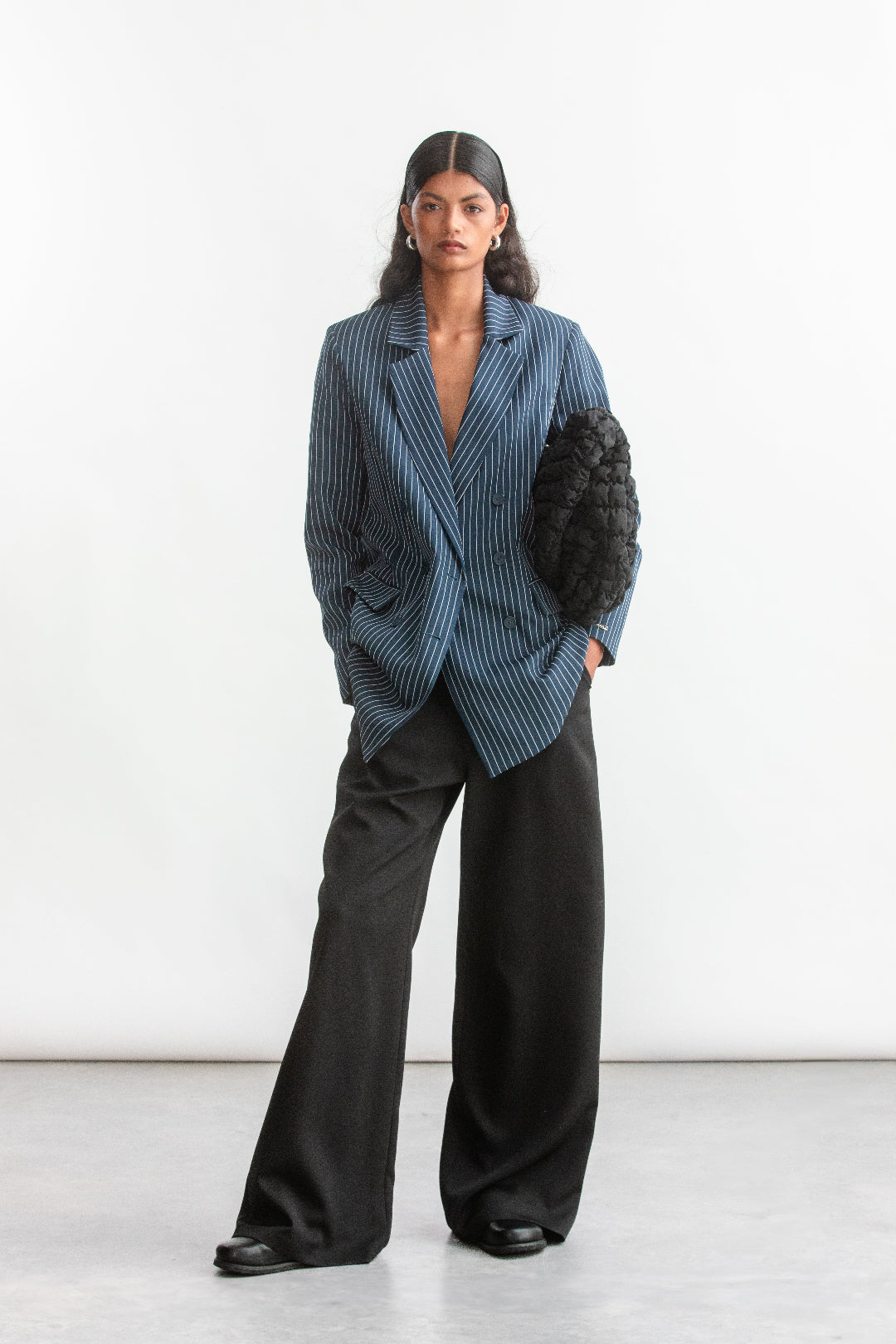 Liyann Oversized Blazer _ 158358 _ Navy