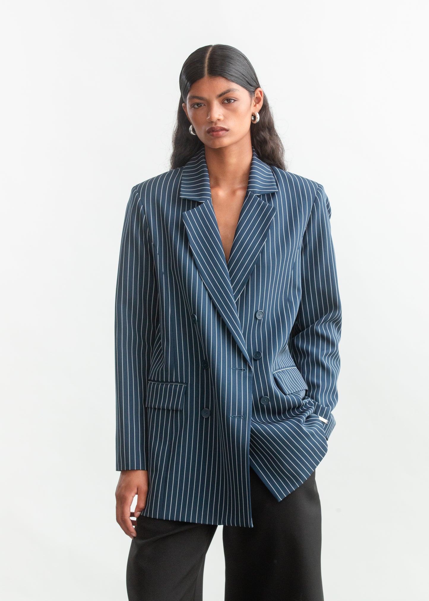 Liyann Oversized Blazer _ 158358 _ Navy
