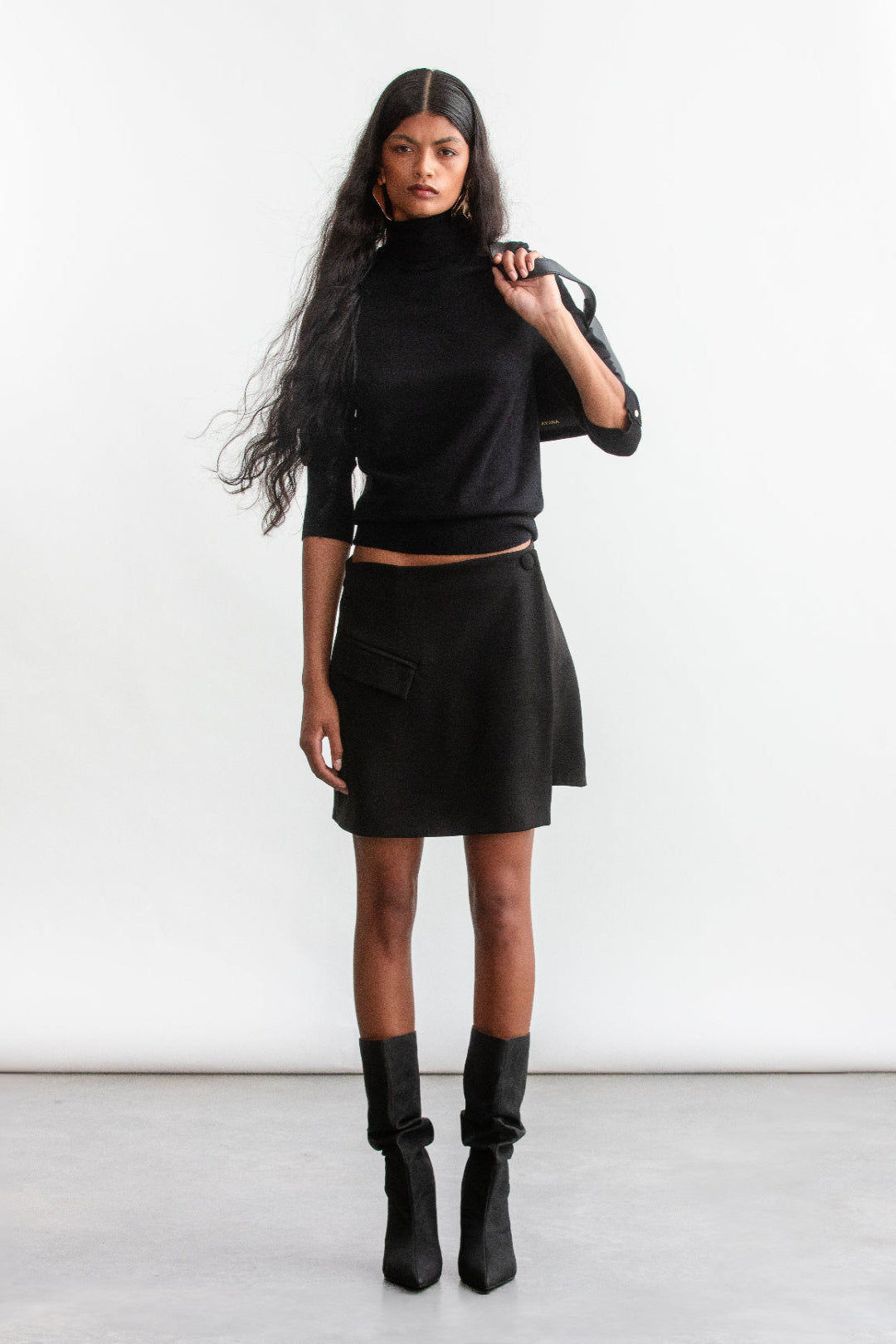 Mara Skort _ 157589 _ Black Texture