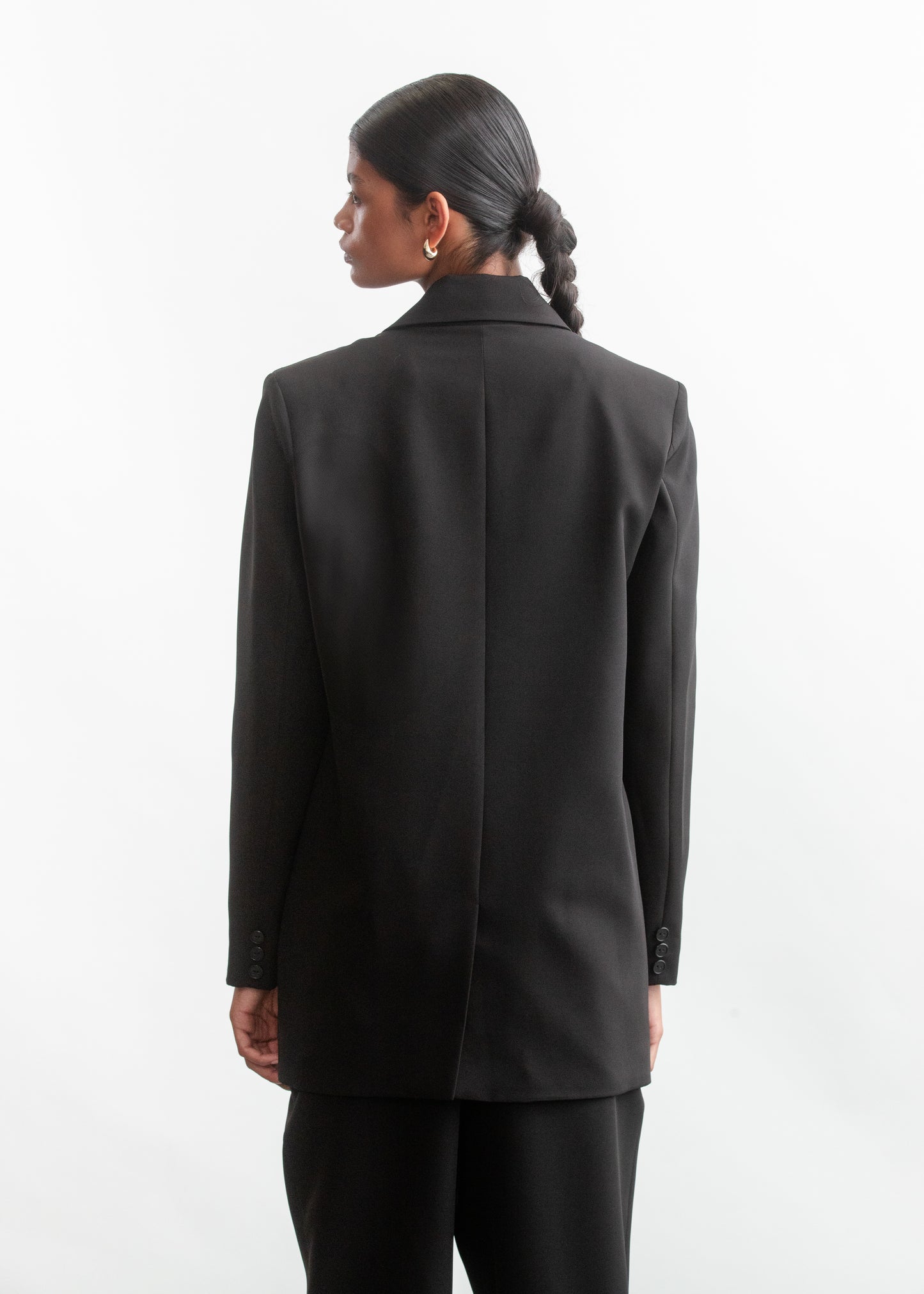 Liyann Oversized Blazer _ 158337 _ Black Texture