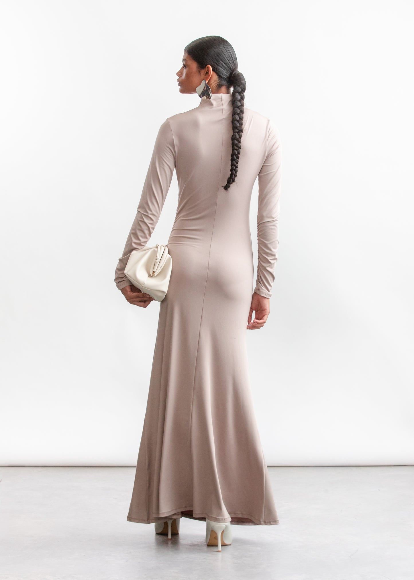 Tallulah Slinky Knit Dress _ 158856 _ Stone