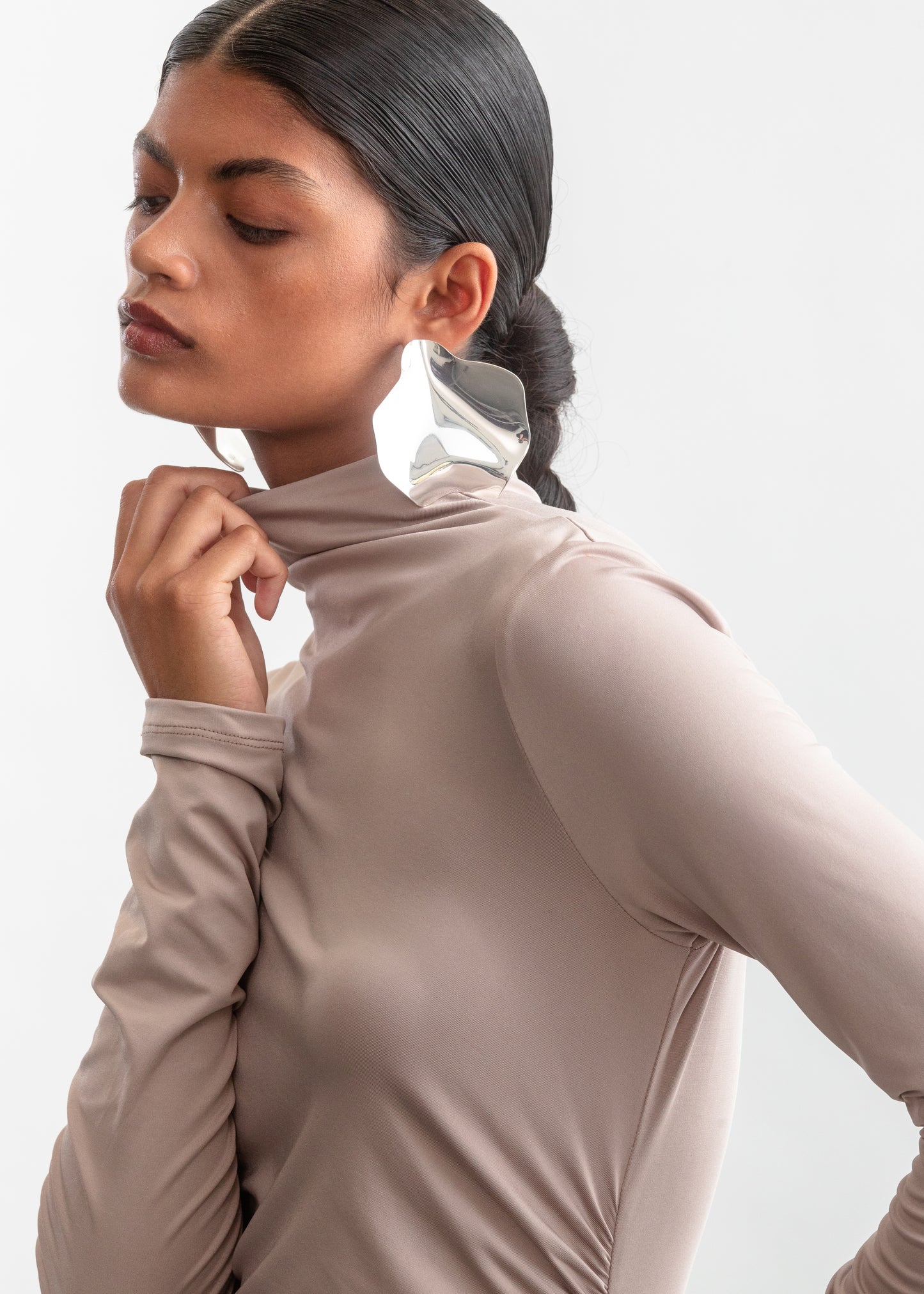 Tallulah Slinky Knit Dress _ 158856 _ Stone