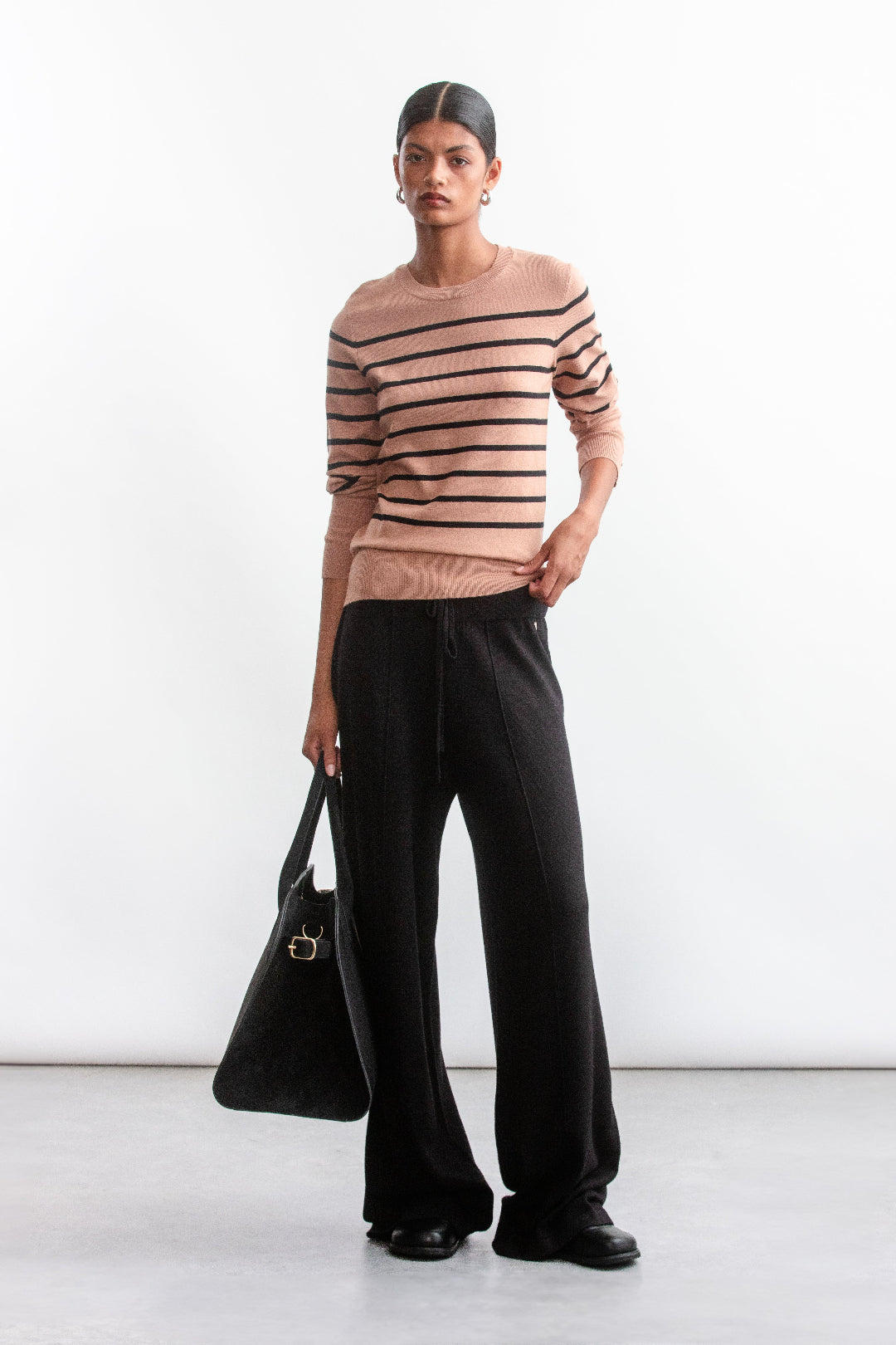 Tara Wide Leg _ 157518 _ Black Texture
