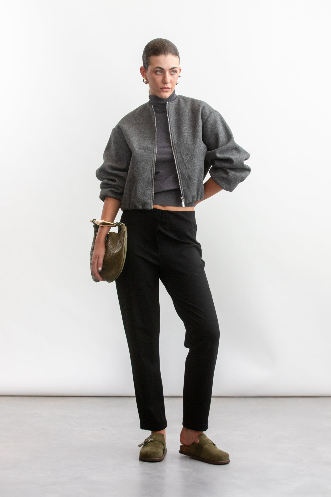 Demi Knit Fitted Pants _ 157484 _ Black Texture