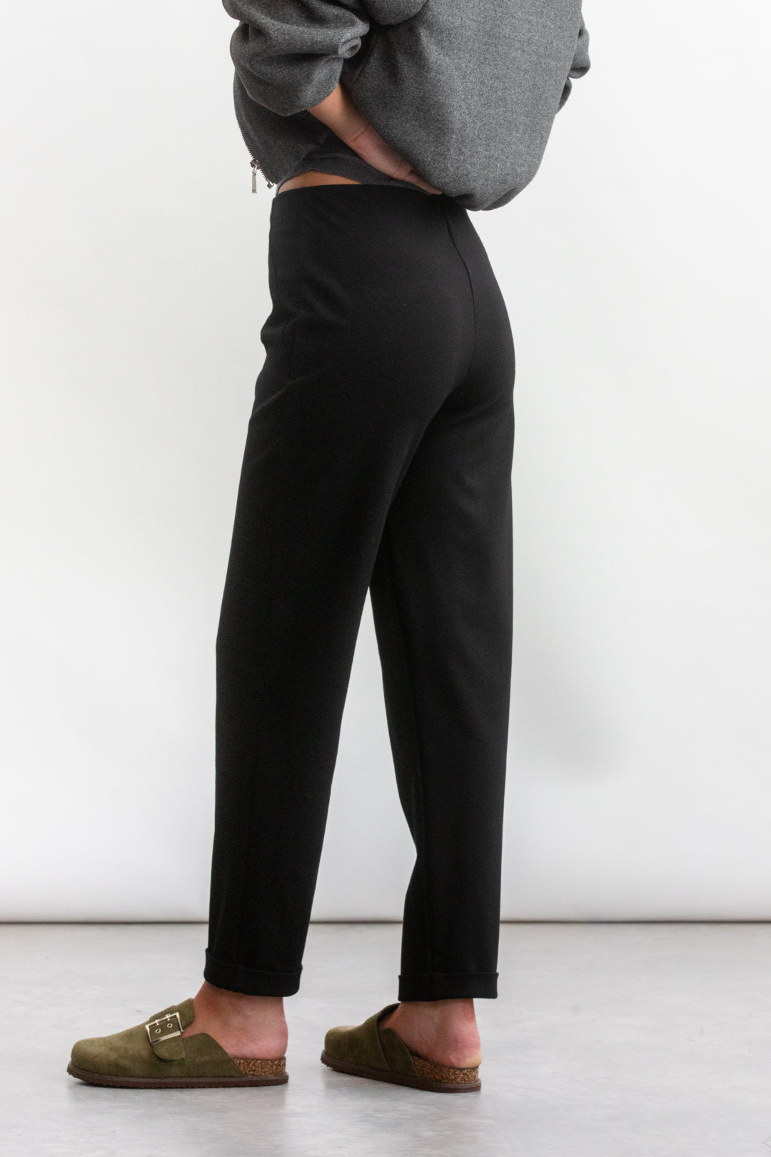 Demi Knit Fitted Pants _ 157484 _ Black Texture