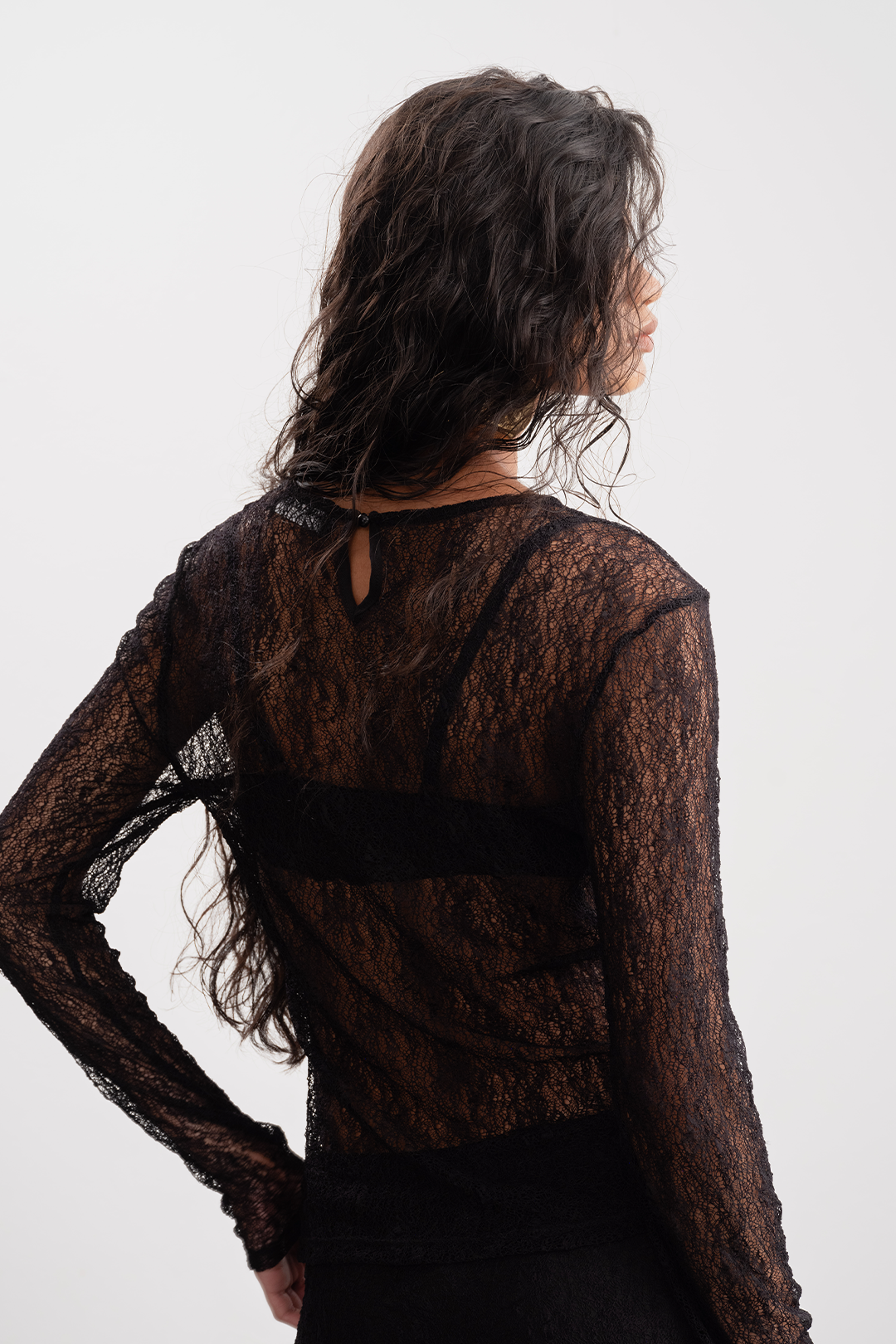 Lily Lace Top _ 158898 _ Black Texture