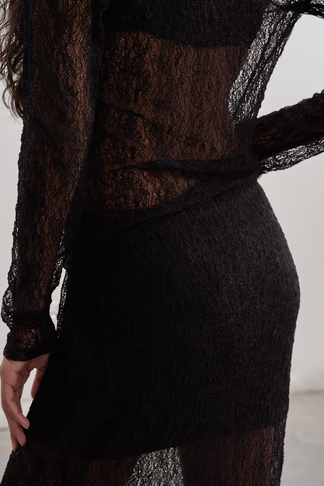 Lily Lace Top _ 158898 _ Black Texture
