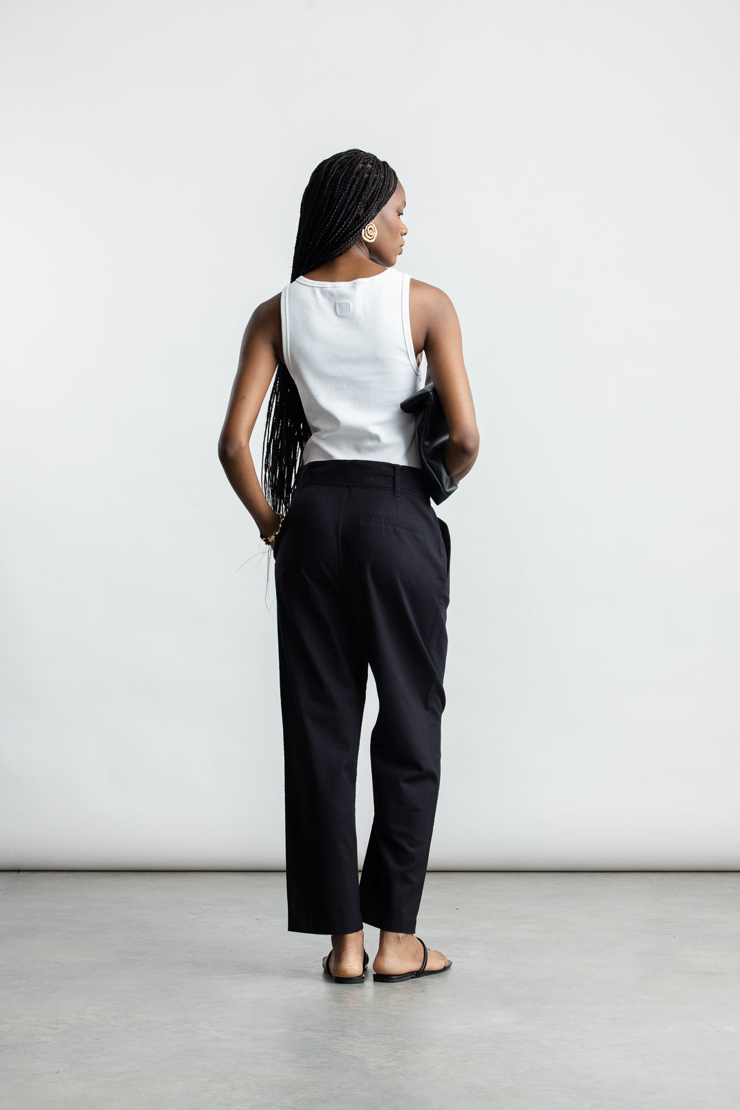 Sienna Tapered Pants _ 167796 _ Black Texture